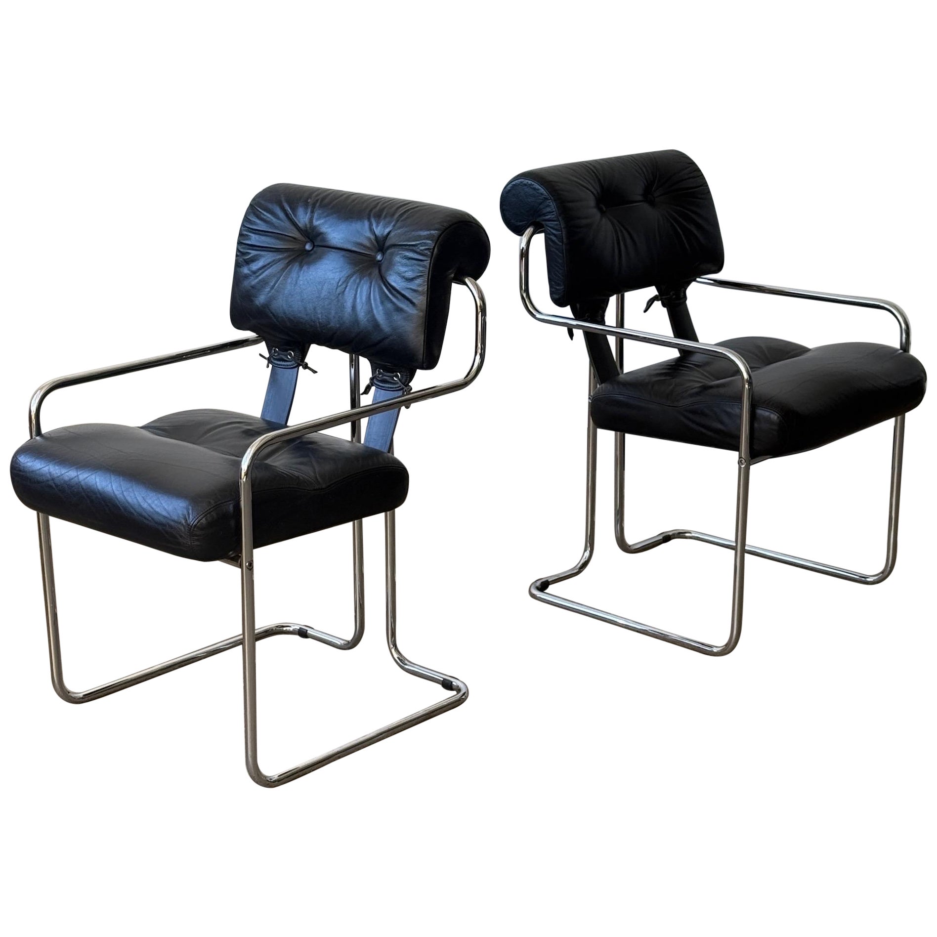 Tucroma Leather Dining Chairs by Guido Faleschini for i4 Mariani