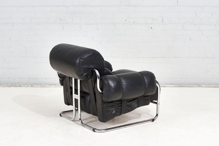 Late 20th Century Tucroma Leather Lounge Chair by Guido Faleschini Mariani Pace, 1970, Italy For Sale