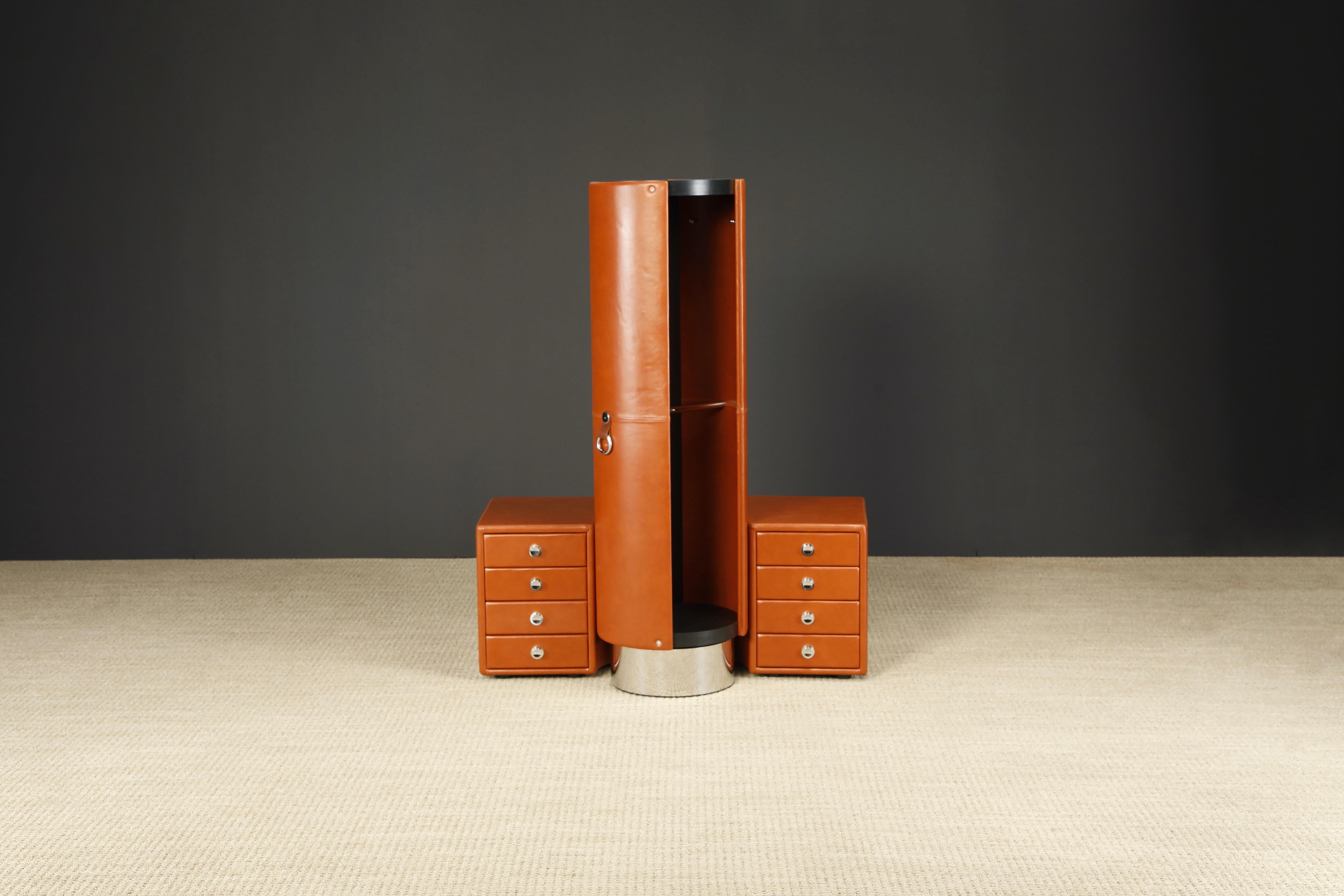 'Tucroma' Leather Rotating Wardrobe by Guido Faleschini for i4Mariani, Italy For Sale 2