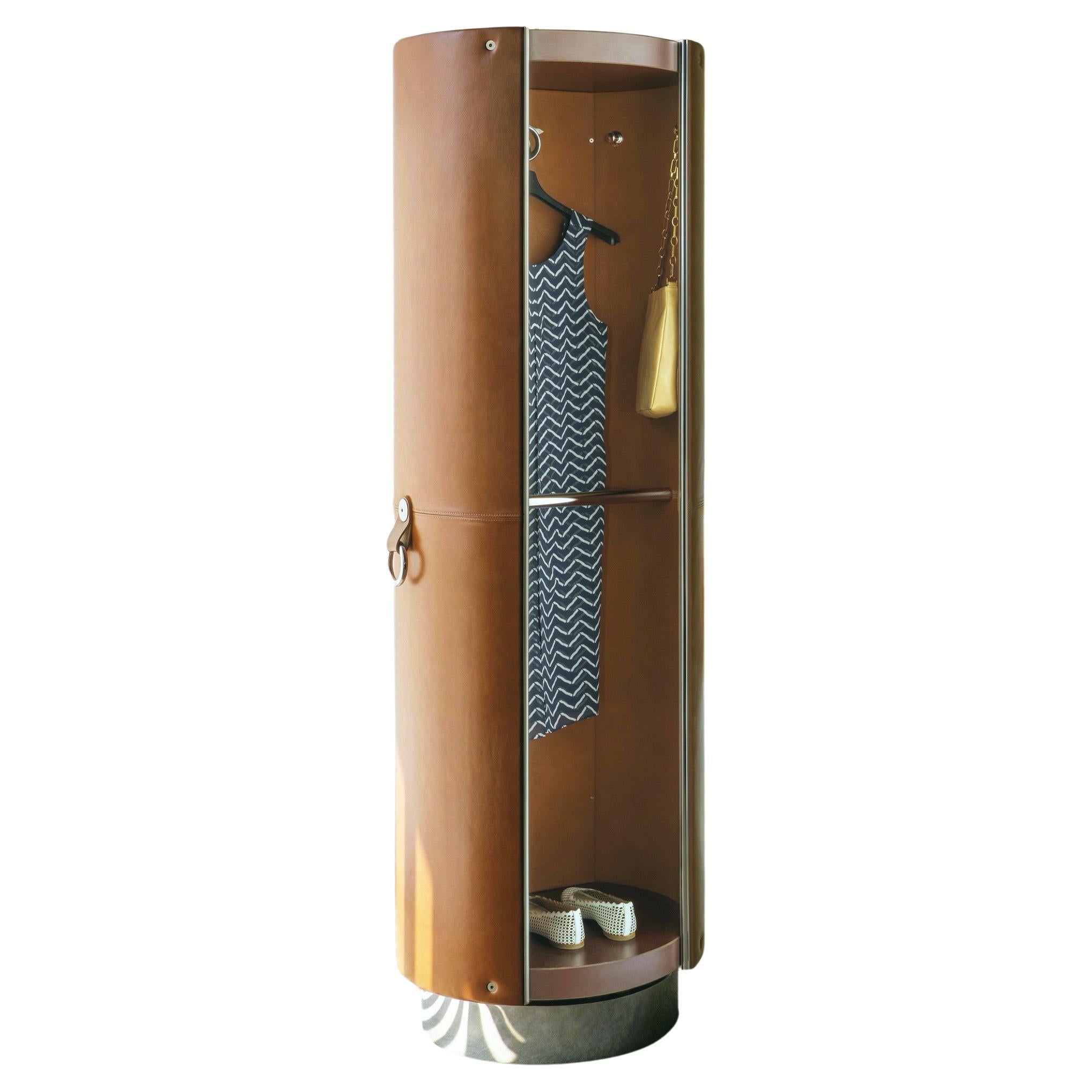 'Tucroma' Leather Rotating Wardrobe by Guido Faleschini for i4Mariani, Italy For Sale