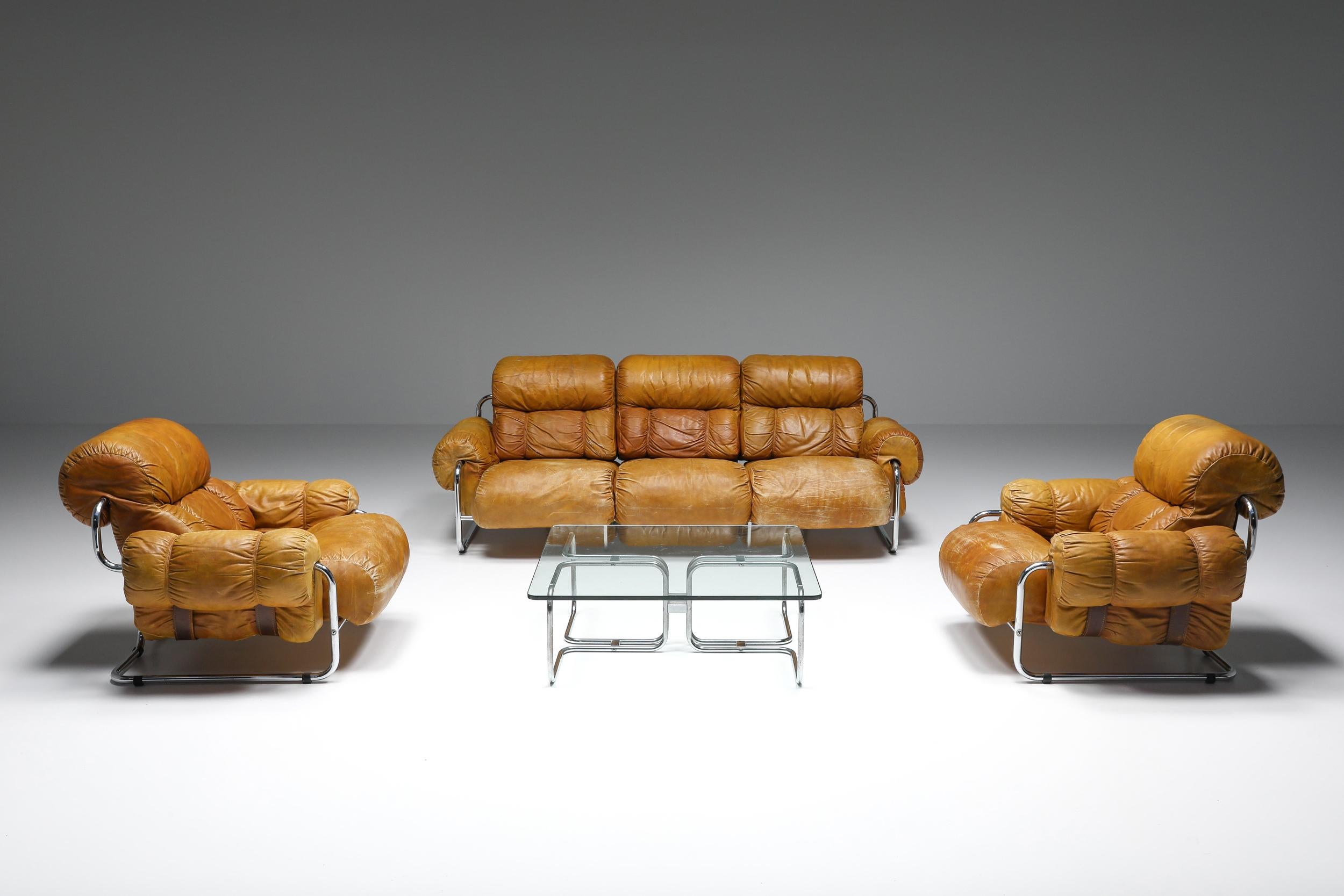 Tucroma Lounge Chairs by Guido Faleschini for Pace Collection, Italian Design 4