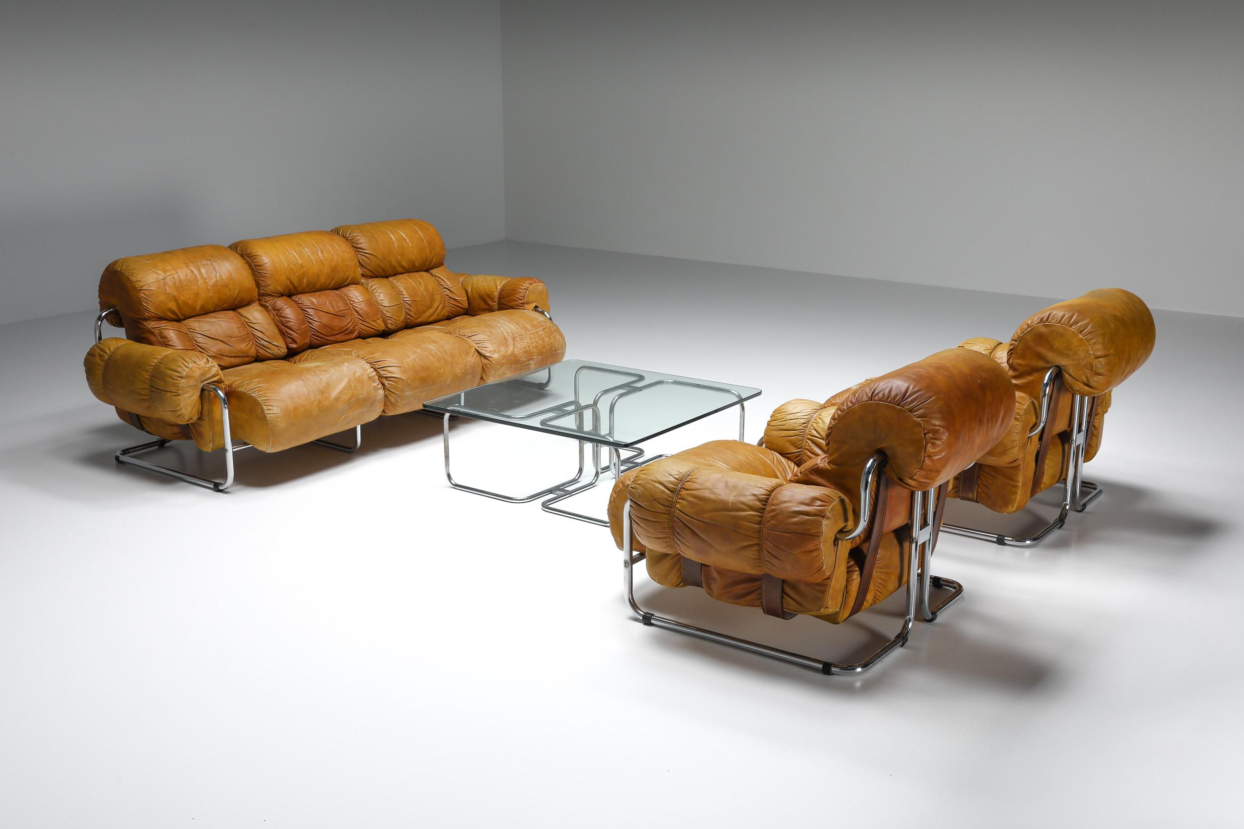 Tucroma Lounge Chairs by Guido Faleschini for Pace Collection, Italian Design 5