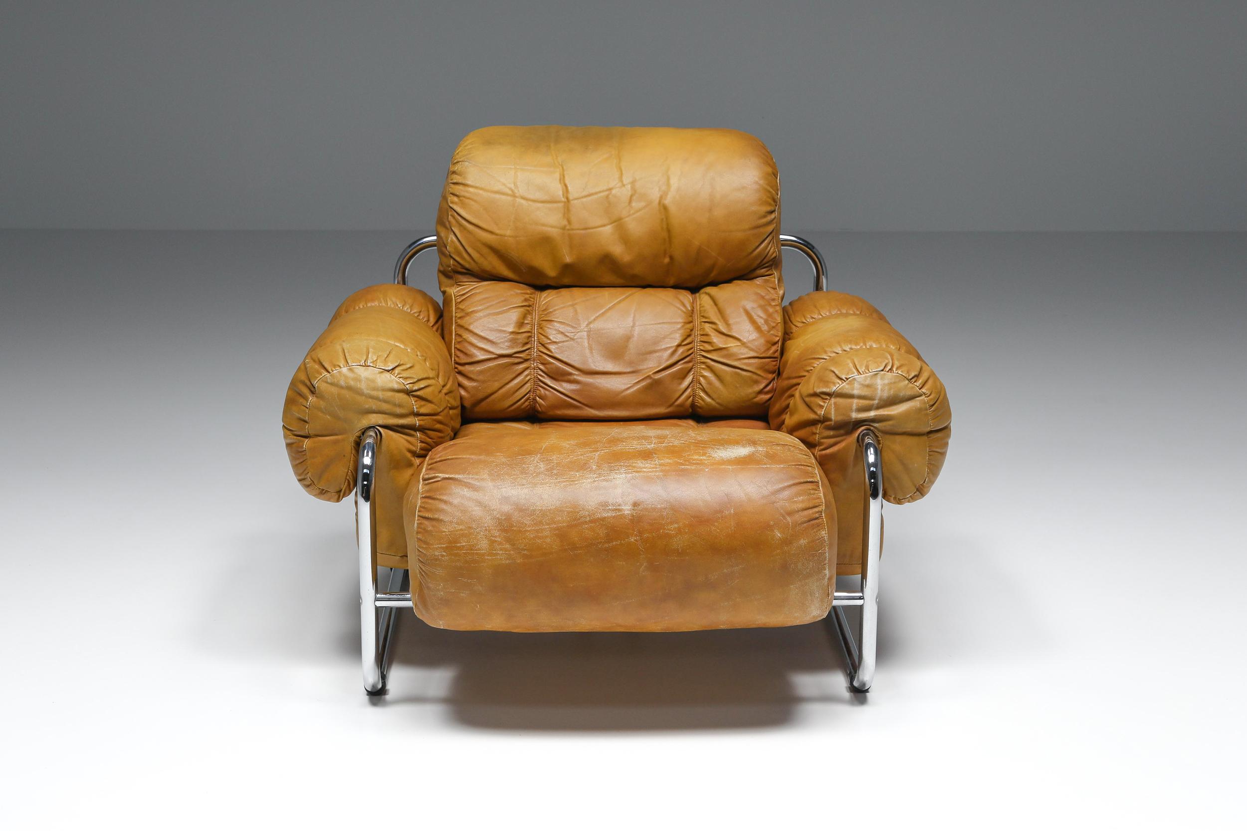 Late 20th Century Tucroma Lounge Chairs by Guido Faleschini for Pace Collection, Italian Design