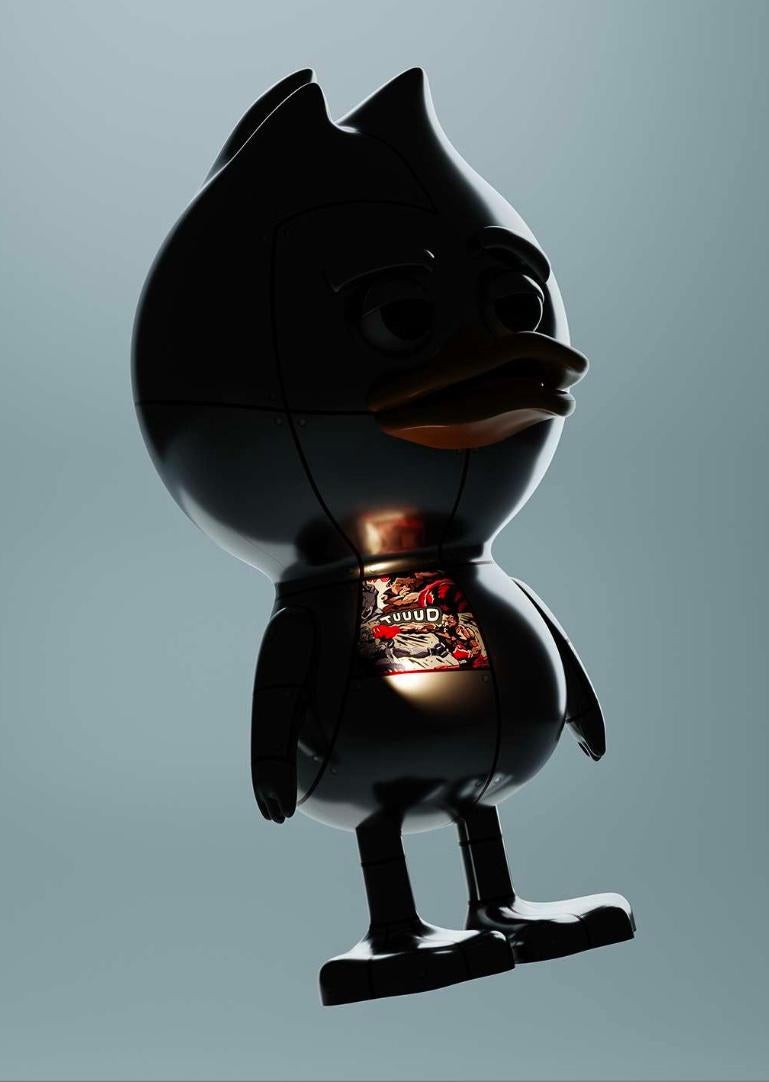 Tudy Tyson Duck - Petit - Pop Art Sculpture par TUD TOY
