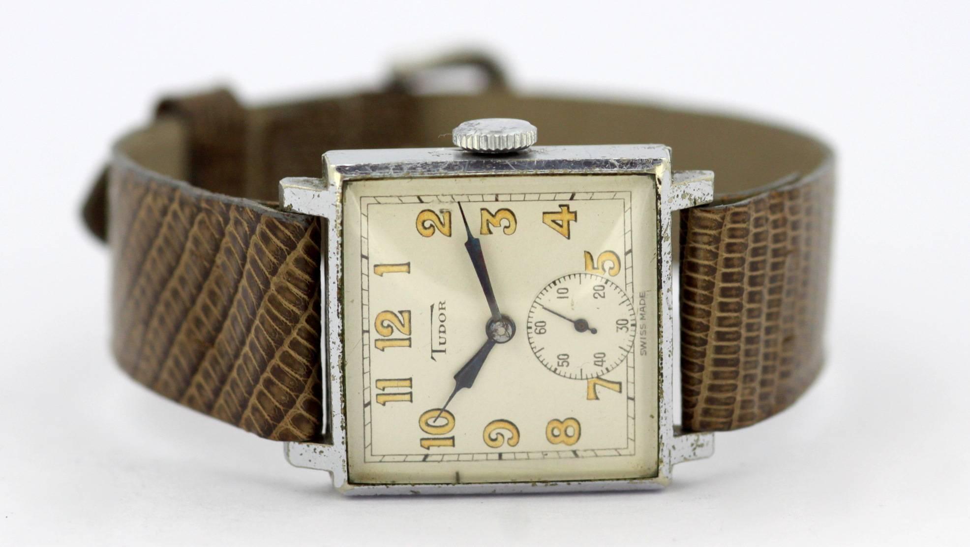 Tudor, Men's Manual Winding Wristwatch, circa 1940s 1