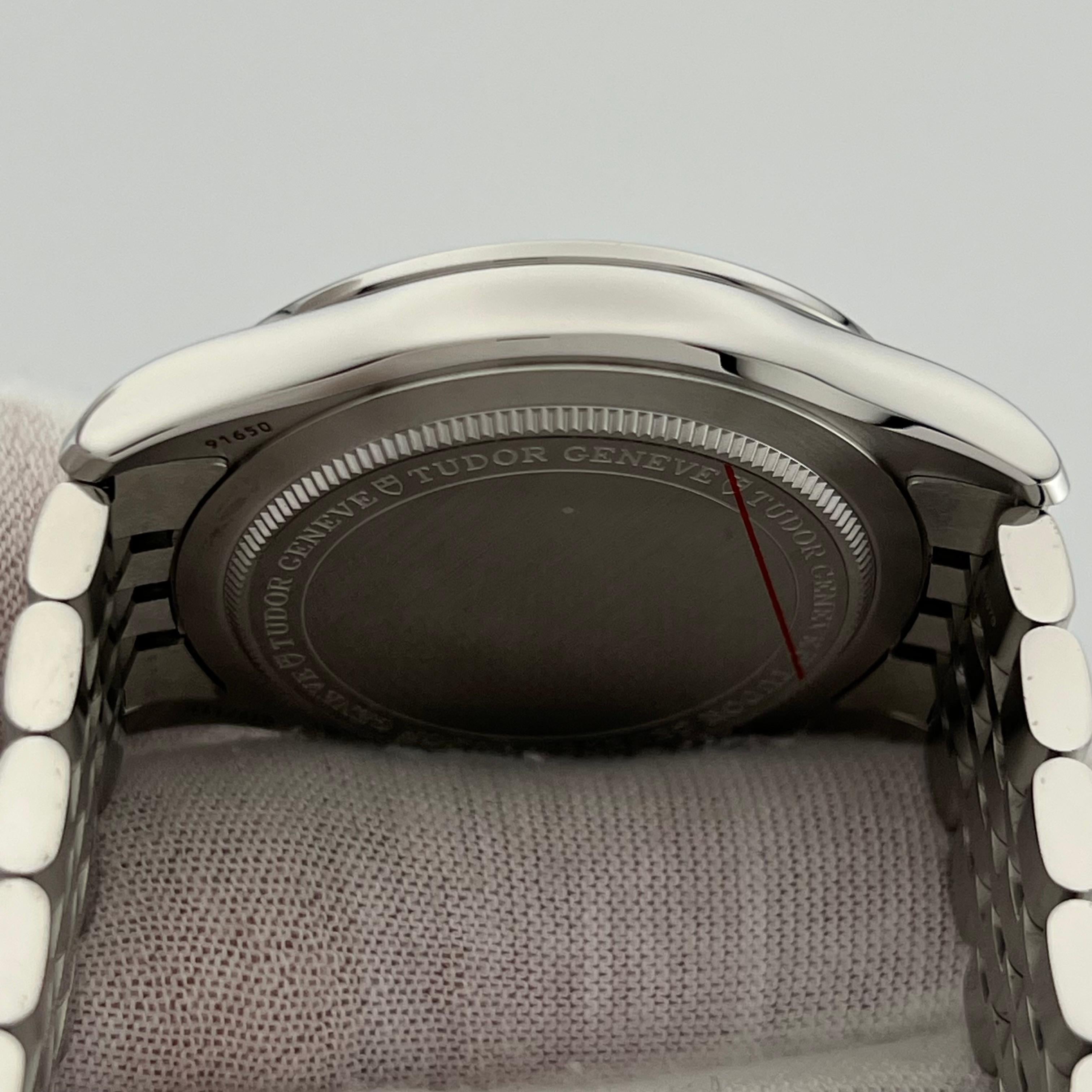 Tudor 1926 91650 41mm Weiß Diamant Zifferblatt Edelstahl Box Papier im Angebot 1