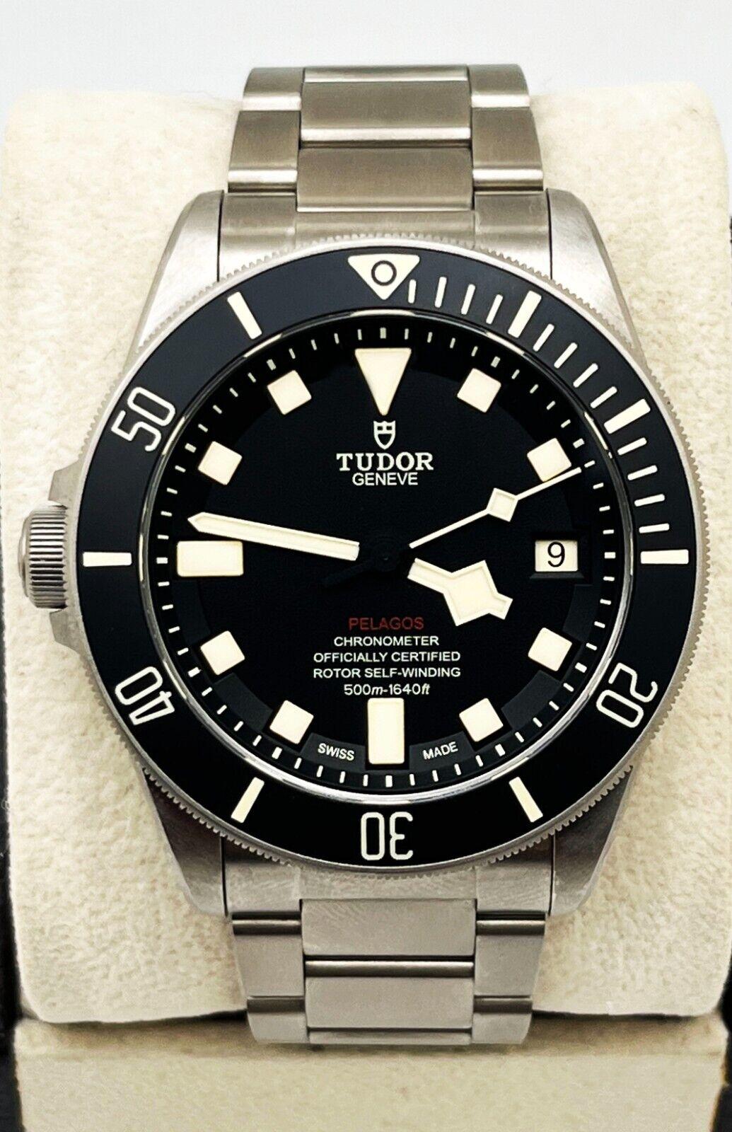 Style Number: 25610TNL 
 
Serial: 242W***

Year: 2022
 
Model: Pelagos LHD
 
Case Material: Titanium 
 
Band: Titanium
 
Bezel: Black
 
Dial: Black
 
Face: Sapphire Crystal 
 
Case Size: 42mm
 
Includes: 
-Tudor Box & Paper
-Certified Appraisal 
-5