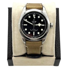 Tudor 79500 Black Bay Automatic Acier Inoxydable Cuir Boîte Paper