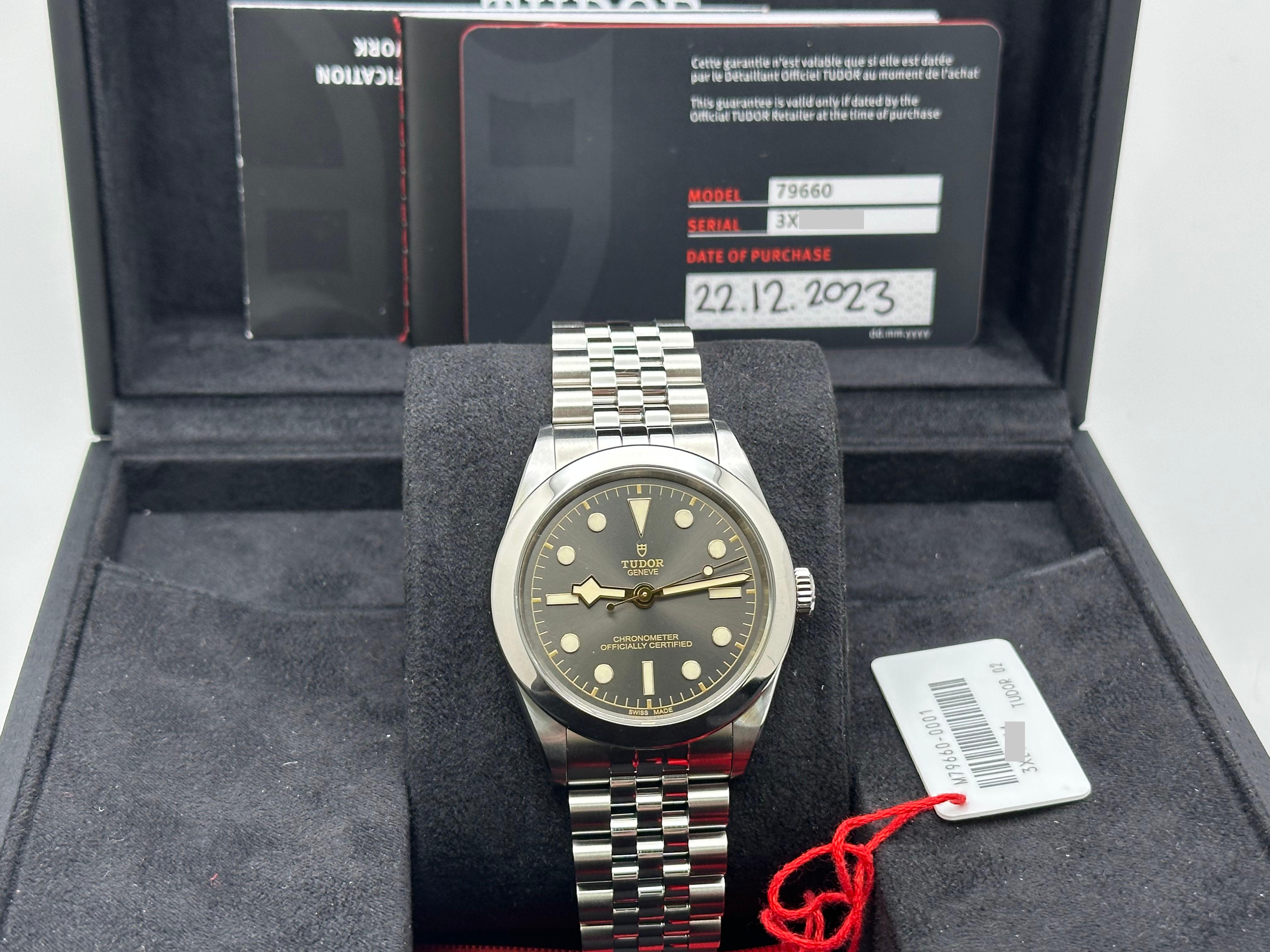 Tudor 79660 Black Bay Uno 39 Acero inoxidable Caja Papel 2023 en venta 5