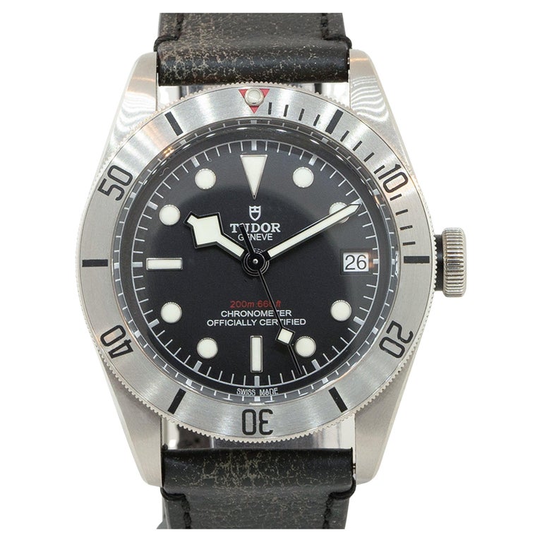 Tudor 79730 Black Bay Black Dial Stainless Steel Watch in Stock at 1stDibs