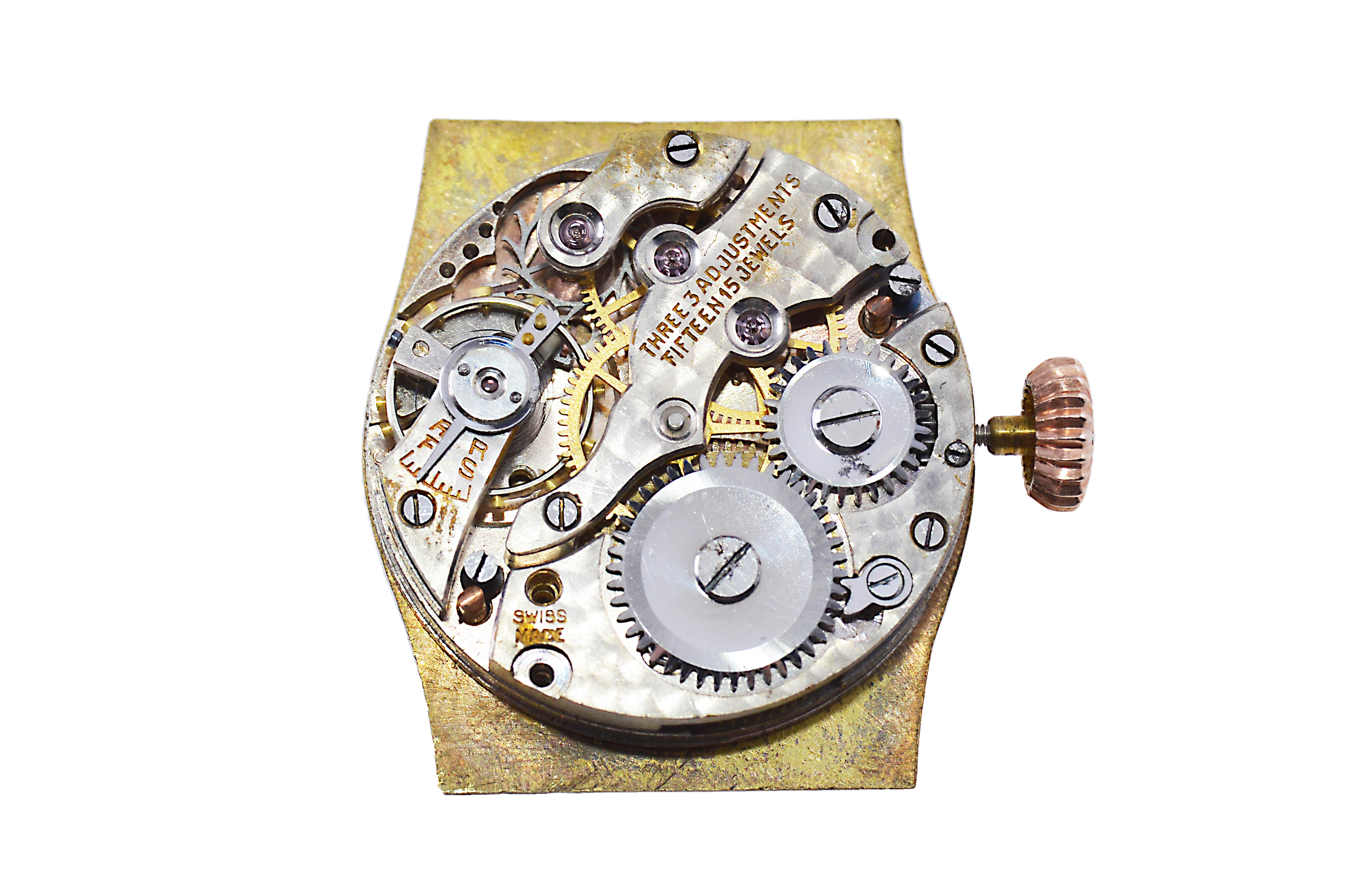 Tudor 9 Karat Rose Gold from 1932 Tortue Shaped Watch with Original Dial 6