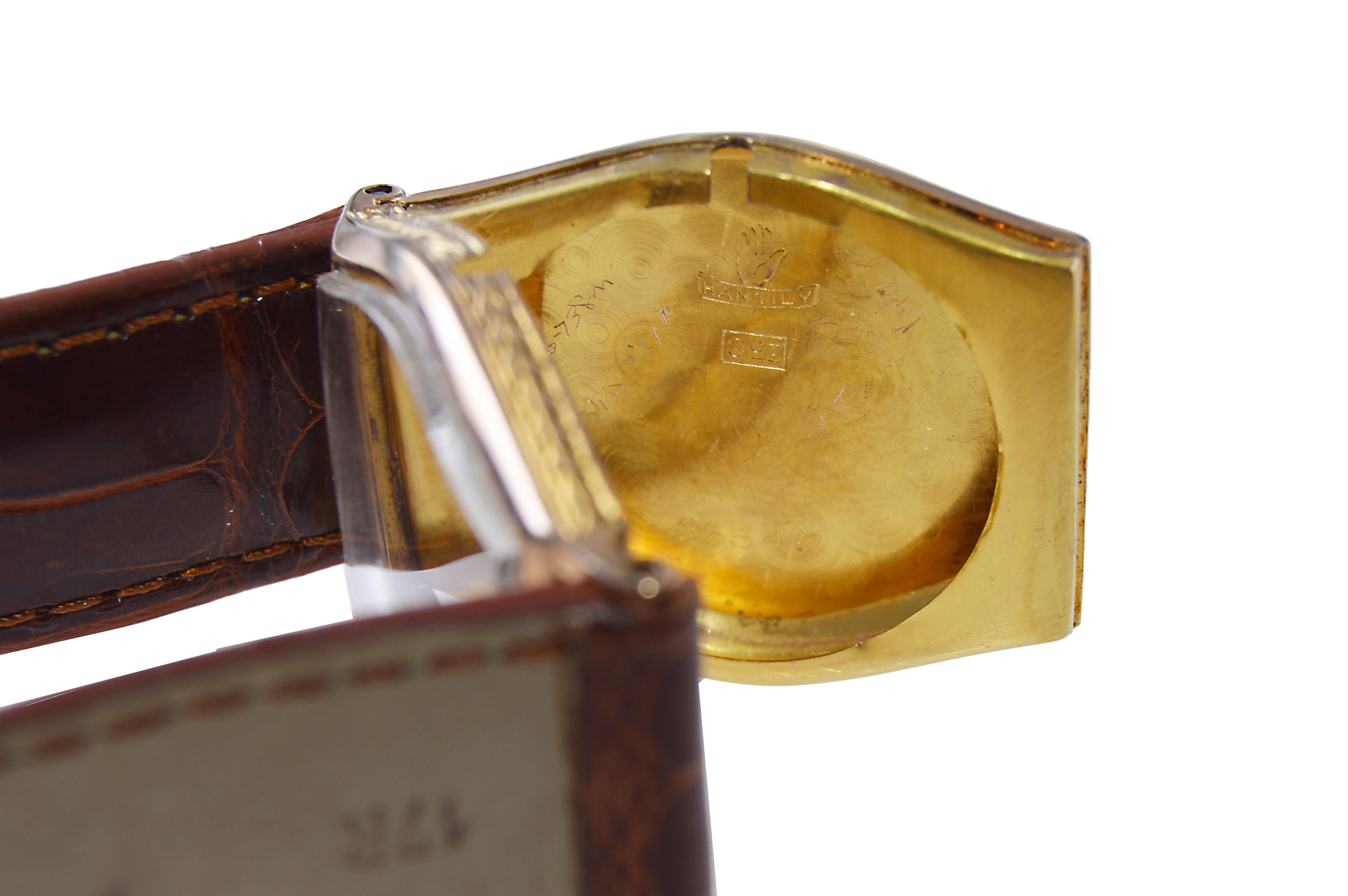 Tudor 9 Karat Rose Gold from 1932 Tortue Shaped Watch with Original Dial 7