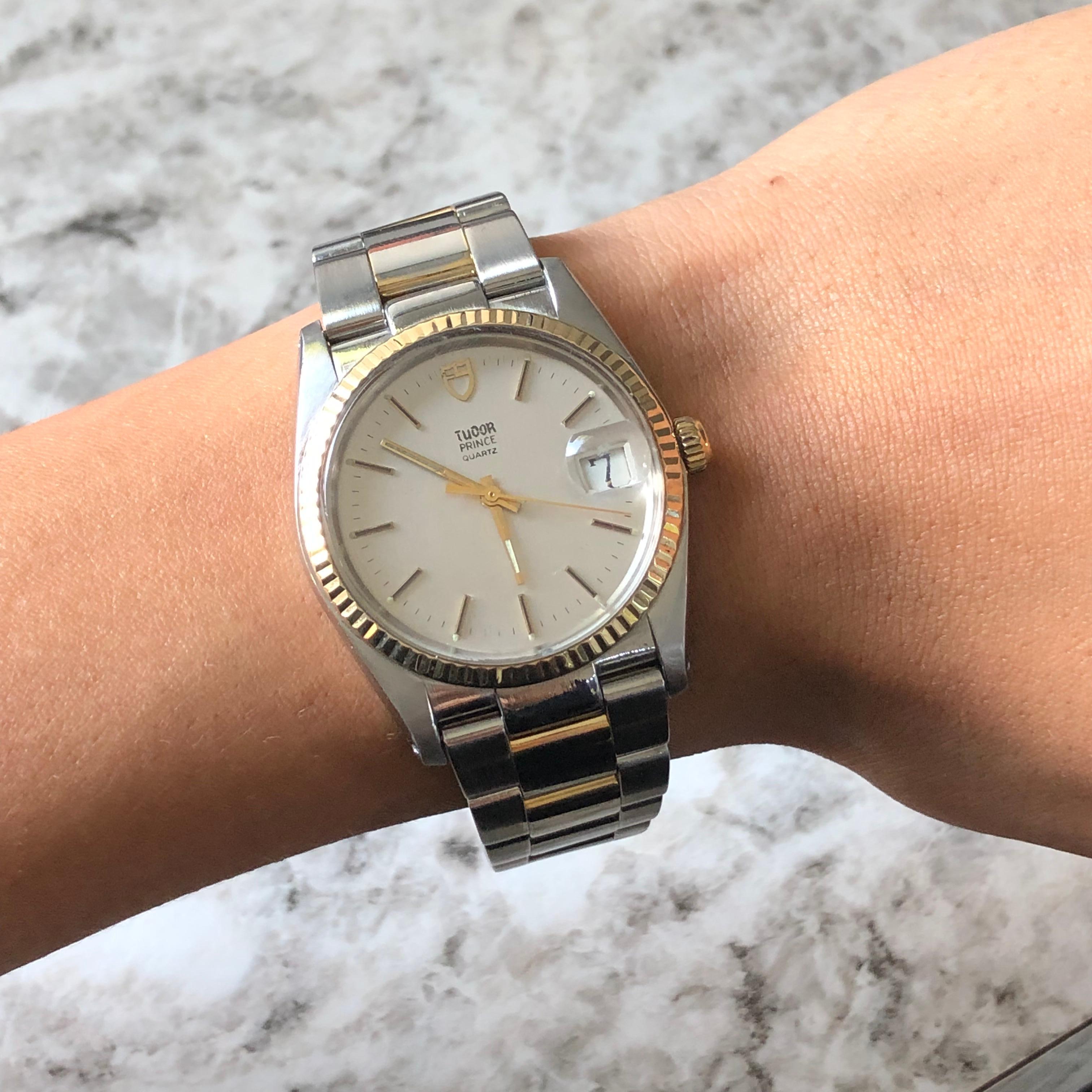 Tudor 91533 Prince Oysterdate Silver Dial Watch In Good Condition In Boca Raton, FL