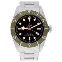 Vintage Tudor Black Bay 79230G "Harrods" Green Bezel Men's Automatic Dive Watch