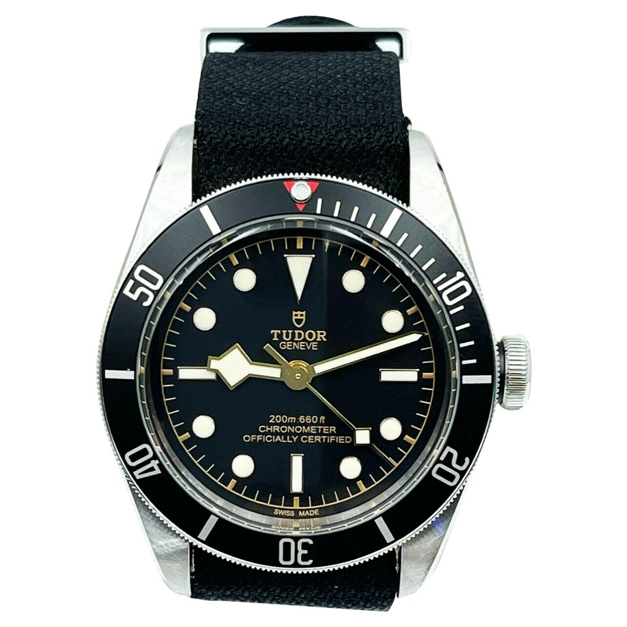 Tudor Black Bay 79230N Stainless Steel Fabric Strap Box Papers 2019 For Sale