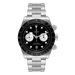 Tudor Black Bay Chronograph Reverse Panda Dial Steel Mens Watch 79360 Box Card