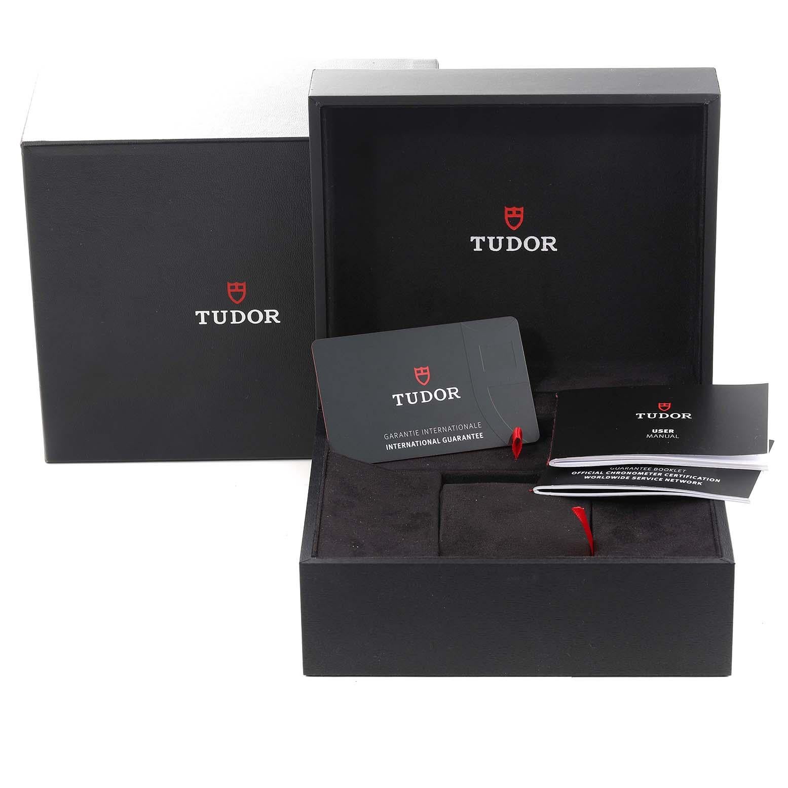 Tudor Black Bay Chronograph Reverse Panda Dial Steel Mens Watch 79360 Box Card For Sale 2