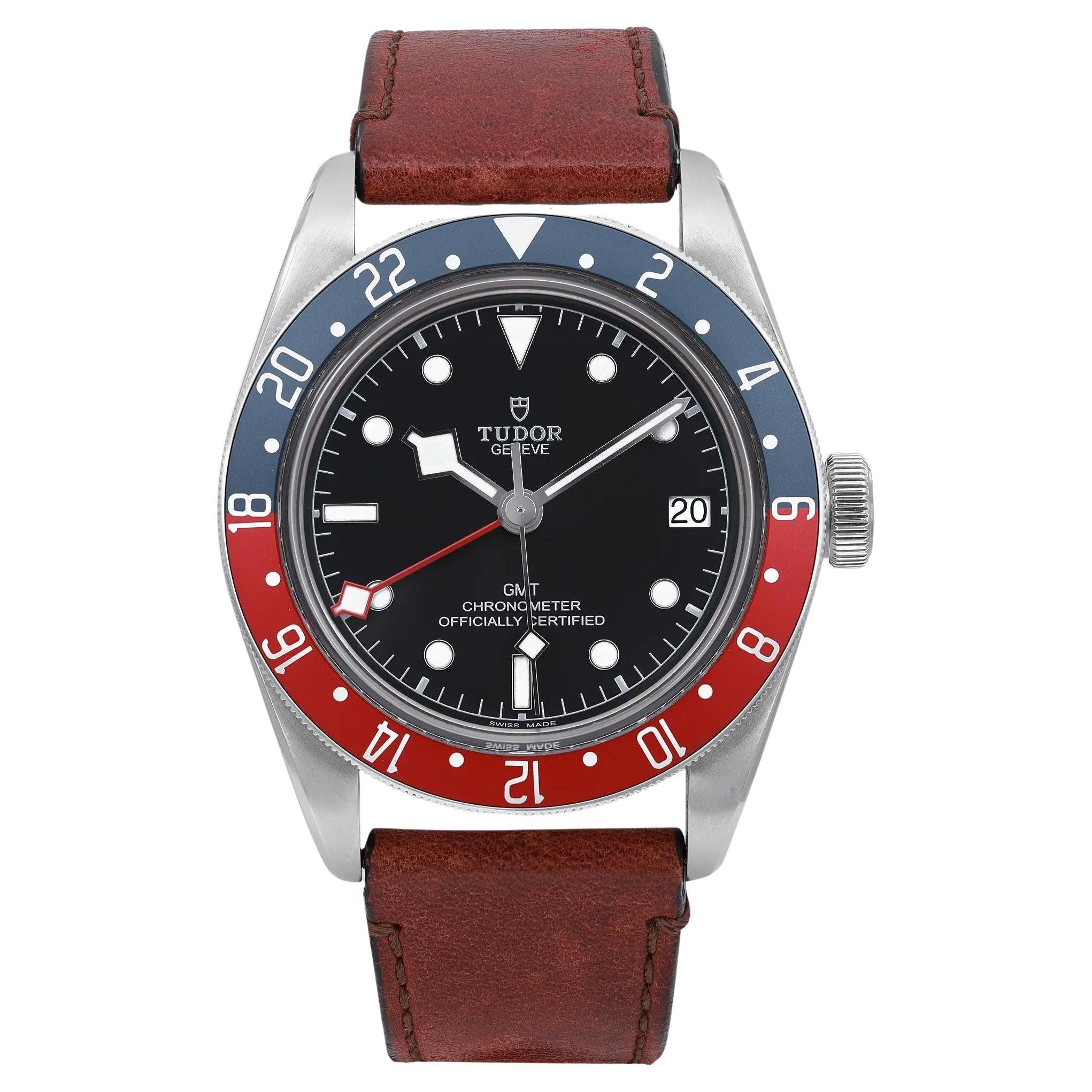 Tudor Black Bay GMT 41mm Stainless Steel Black Dial Automatic Men Watch 79830RB For Sale