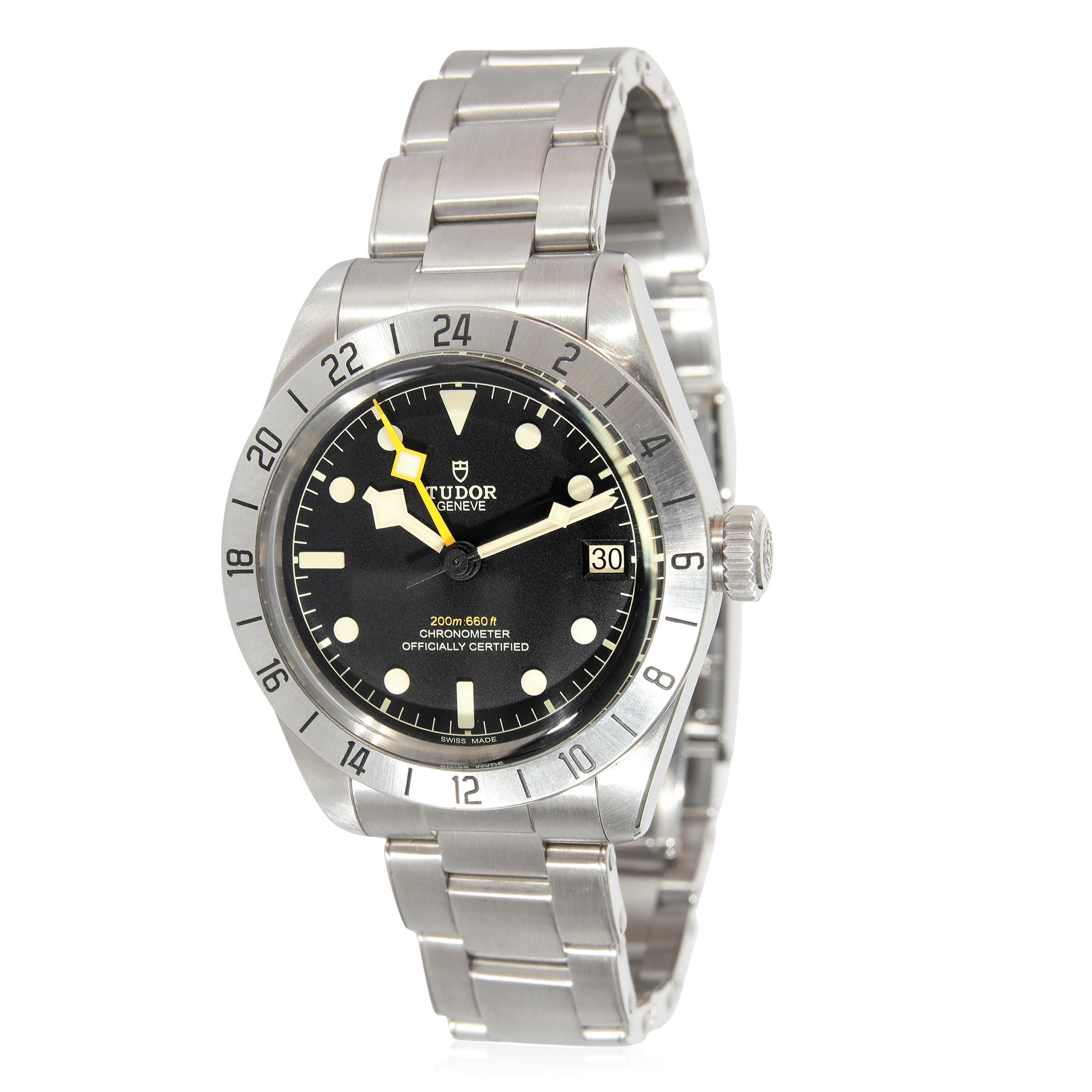 Tudor Black Bay GMT 79470 Herrenuhr in  Rostfreier Stahl

SKU: 130725

PRIMÄRE DETAILS
Marke: Tudor
Modell: Black Bay GMT
Herkunftsland: Schweiz
Uhrwerk Typ: Mechanisch: Automatik/Kinetik
Herstellungsjahr: 2022
Jahr der Herstellung: