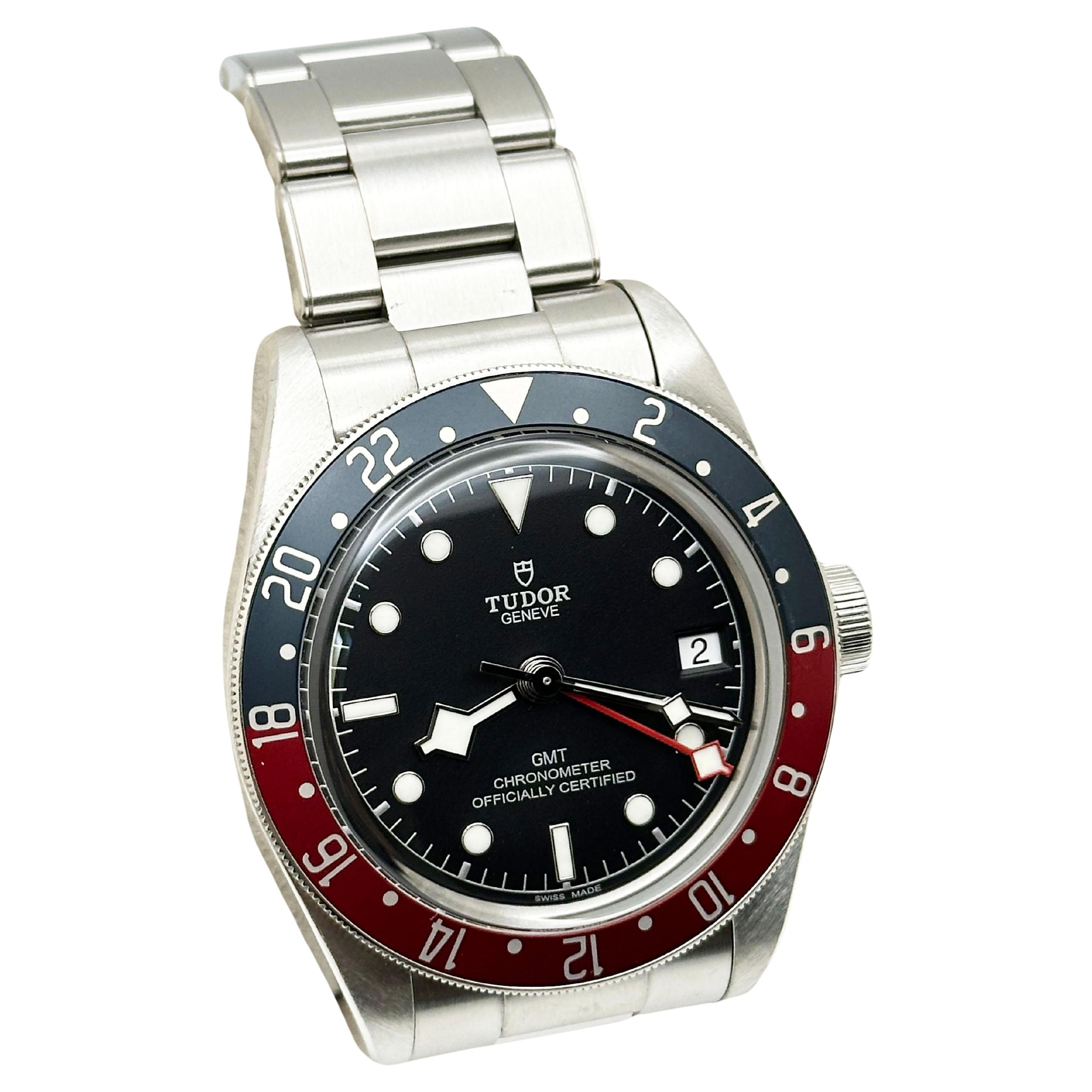 Tudor Black Bay GMT 79830 41mm Pepsi Rosso e Blu in acciaio inossidabile in vendita