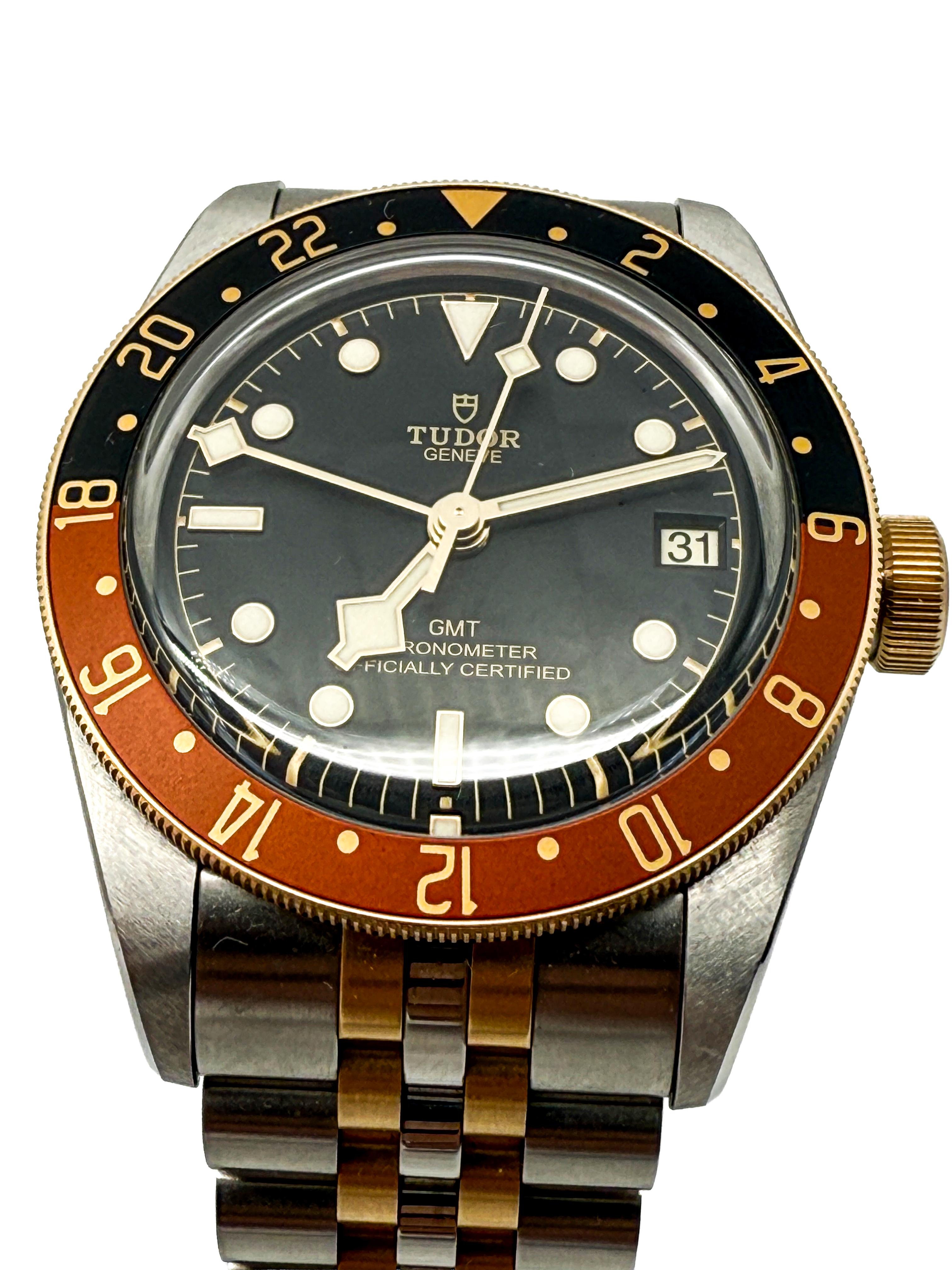 Tudor Black Bay GMT Ref. 79833MN – Gold/Steel  Automatic  GMT Function  Full 7