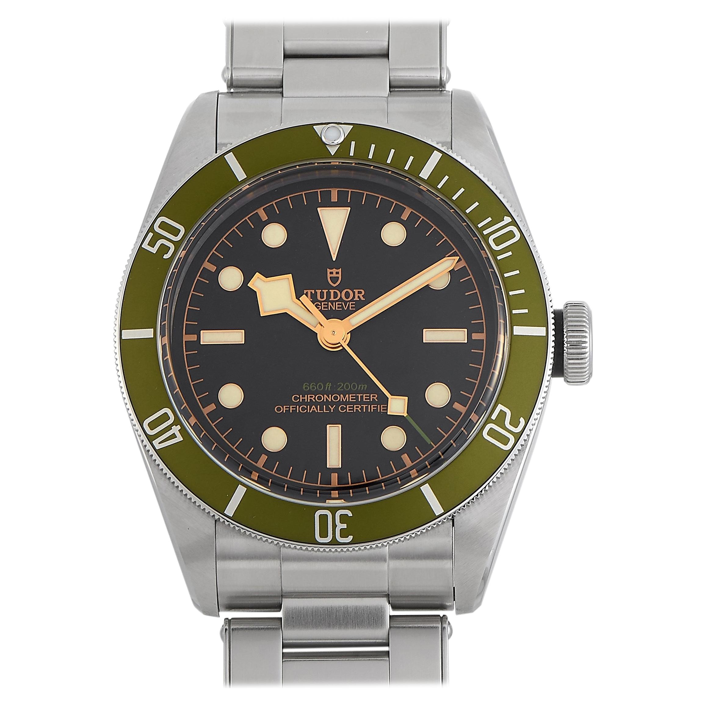 Tudor Black Bay Harrods Edition Green Bezel Watch 792306