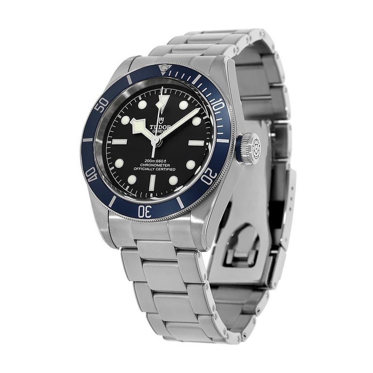 Tudor Black Bay Polished Steel Matte Blue Bezel Diver Watch 79230B For ...