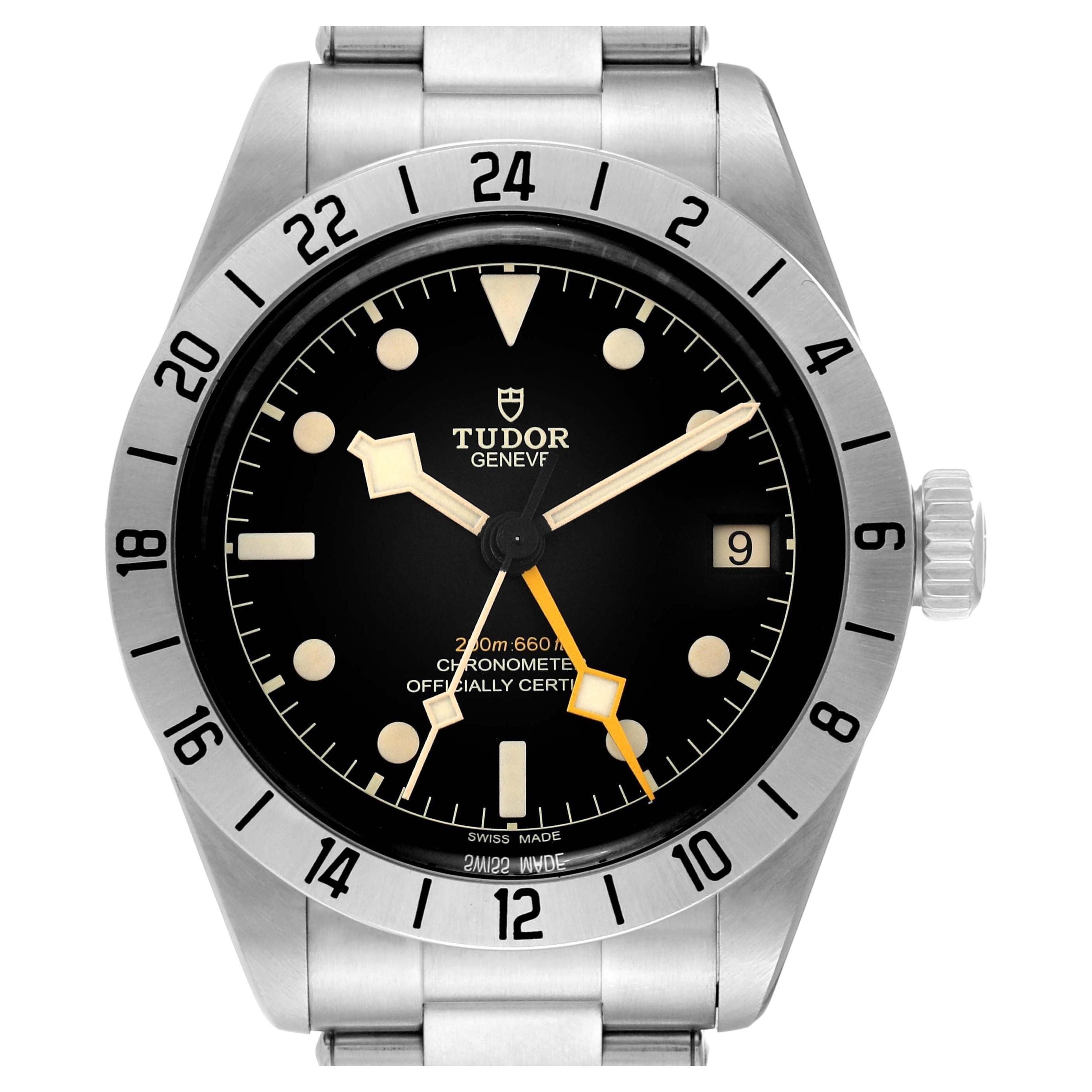 Tudor Black Bay Pro GMT Stainless Steel Mens Watch M79470 Box Card