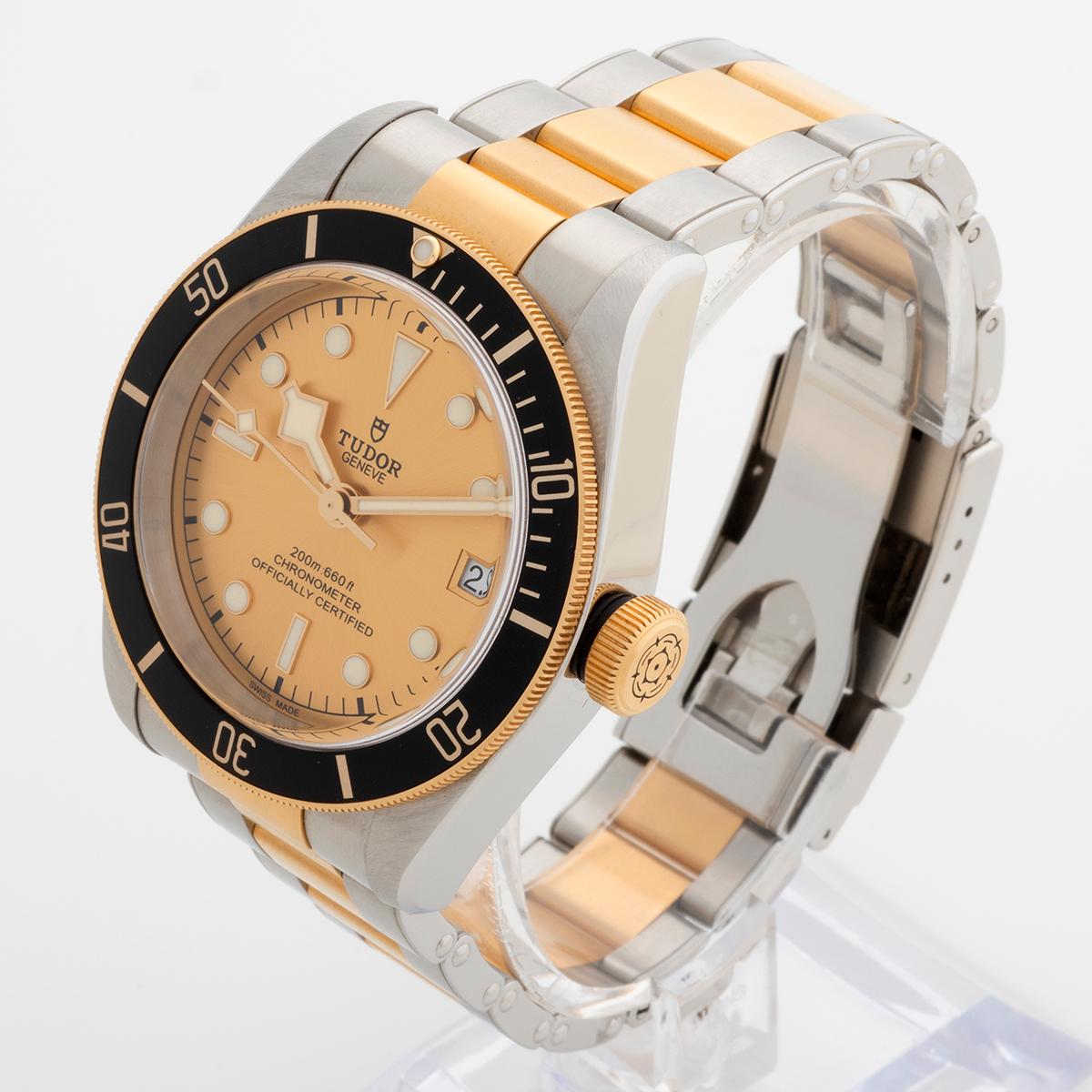 Tudor Black Bay (S&G), Ref 79733N Armbanduhr, 41 mm Stahlgehäuse, Full Set, 2021 im Zustand „Hervorragend“ im Angebot in Canterbury, England
