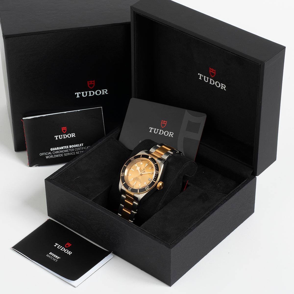 Tudor Black Bay (S&G), Ref 79733N Armbanduhr, 41 mm Stahlgehäuse, Full Set, 2021 im Angebot 1