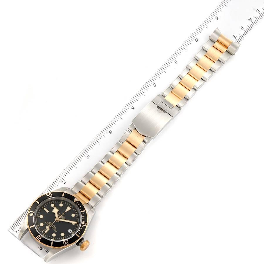 Tudor Black Bay Steel Yellow Gold Black Dial Mens Watch 79733 Box Card 4