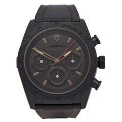 Tudor Blackshield 42000CN - Montre chronographe en acier inoxydable à revêtement DLC pour hommes