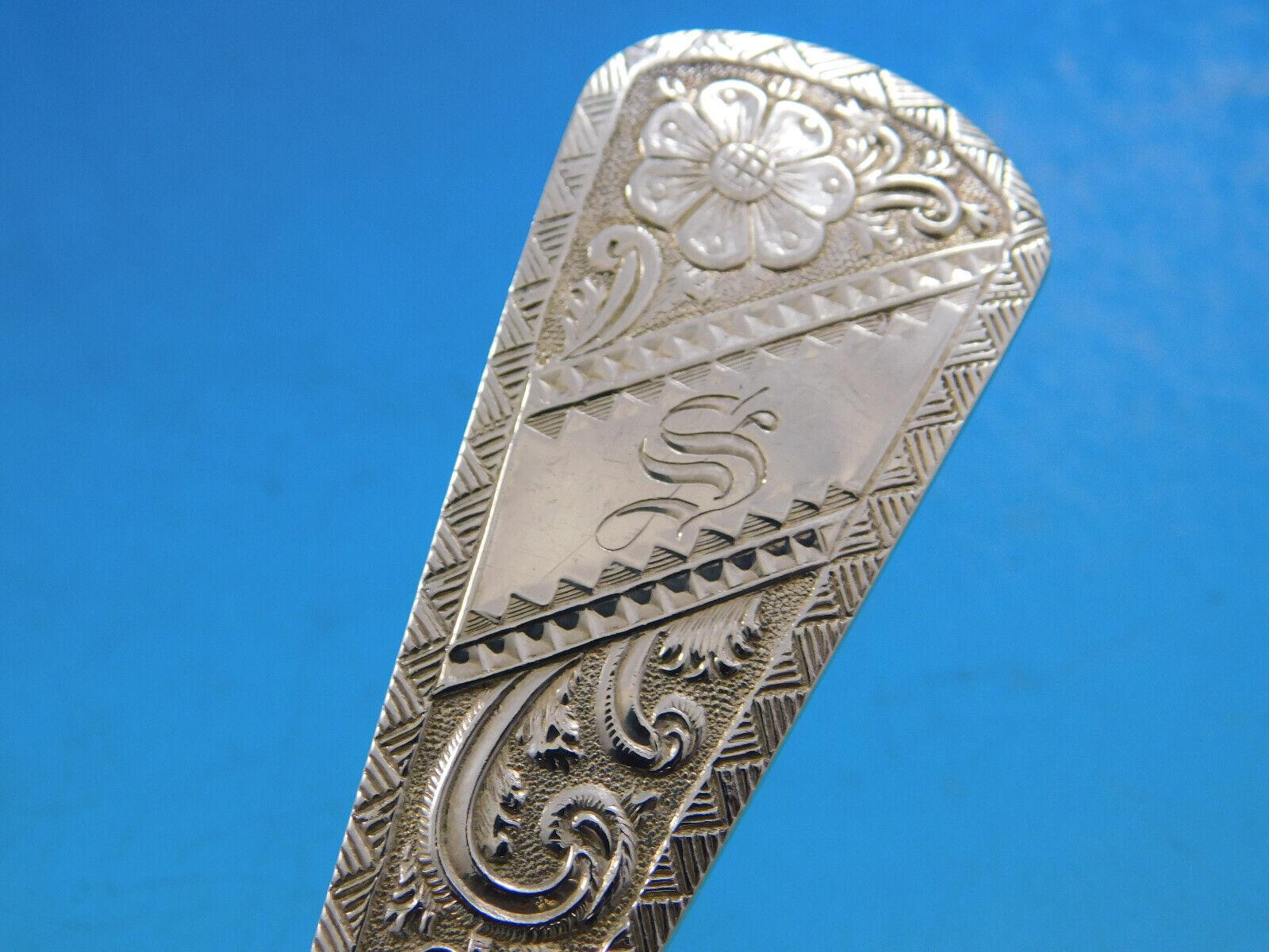 Argento 925 Set di posate in argento Sterling Tudor by Gorham 12 Servizio 72 pezzi Raro Multi-Motivo in vendita