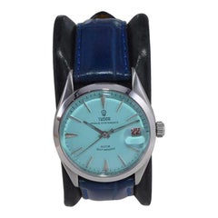 Tudor by Rolex in Stainless Steel with Custom Tiffany Blue Dial from 1970's
