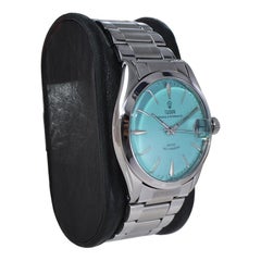 Tudor by Rolex in Stainless Steel with Custom Tiffany Blue Dial from 1970's