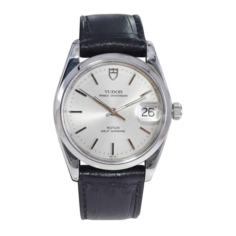 Tudor von Rolex Edelstahl Prince Oysterdate mit Original-Zifferblatt circa 1970er Jahre