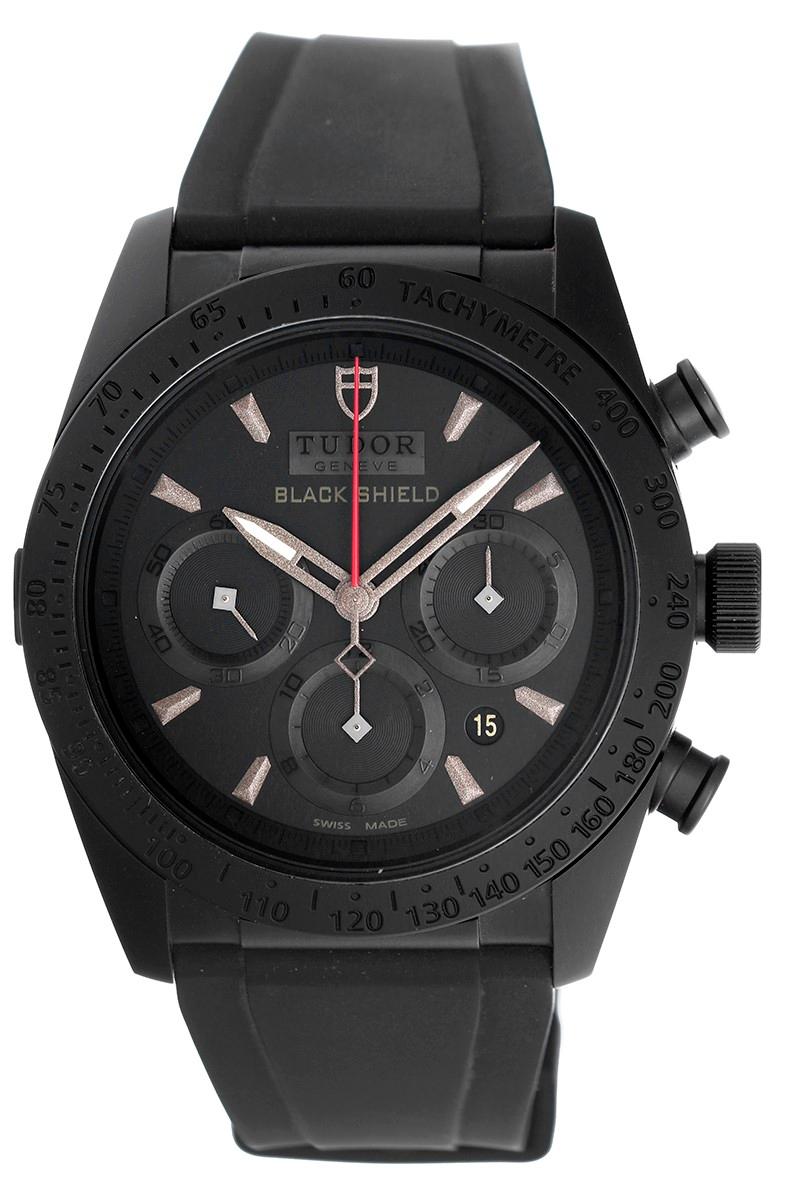 Men's Tudor Ceramic Blackshield Chronograph Automatic Wristwatch Ref 42000CN