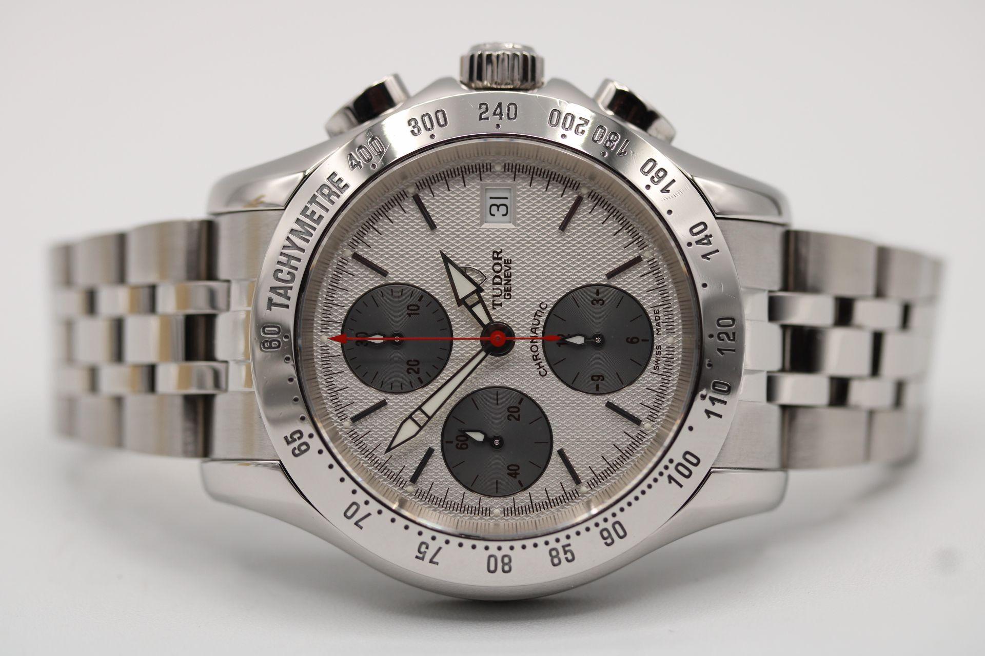 Tudor Chronautic Chronograph  79390/P Full Set 2007  In Excellent Condition For Sale In London, GB