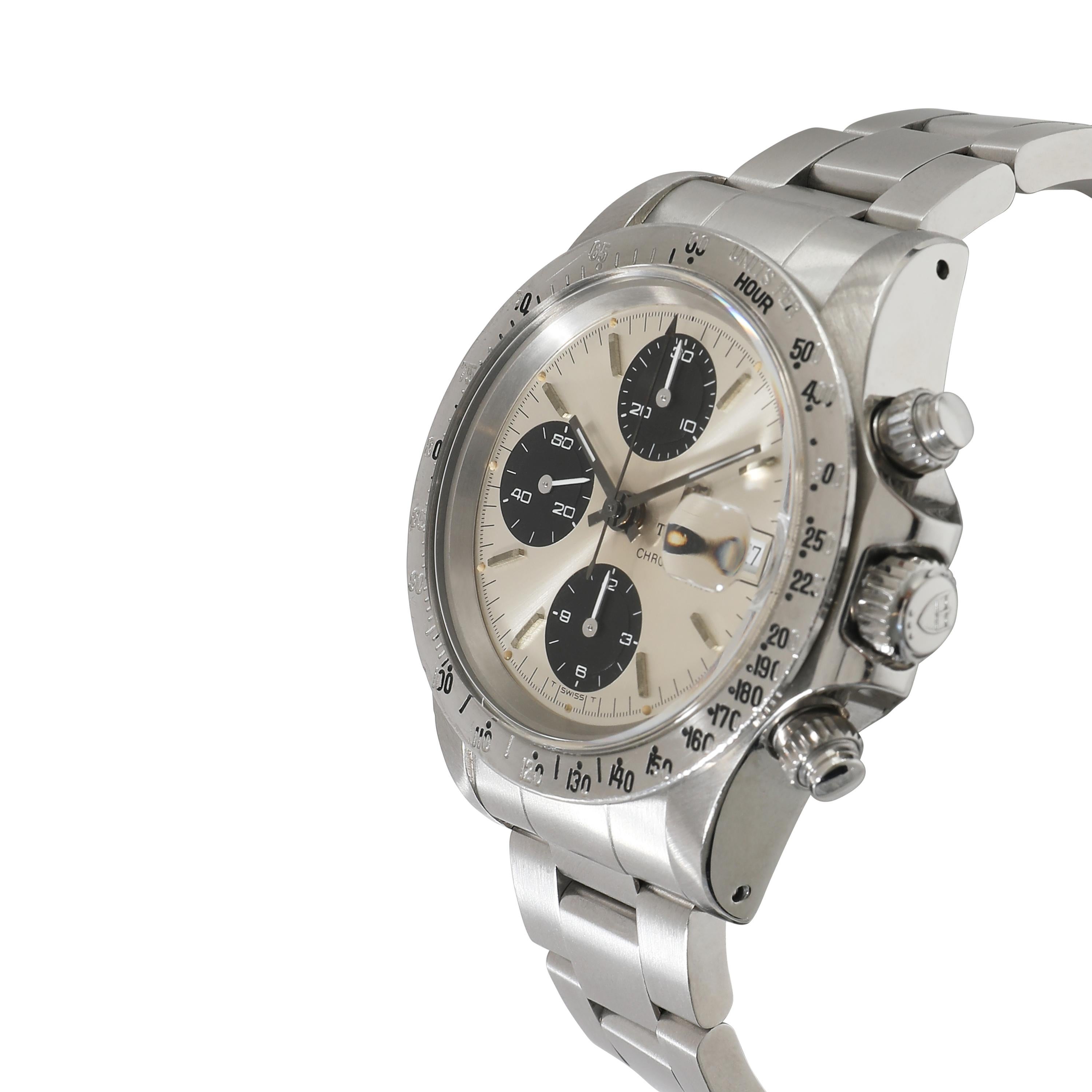 Tudor Chronotime „Big Block Exotic“ 9430/0 Herrenuhr in  Rostfreier Stahl im Zustand „Hervorragend“ in New York, NY