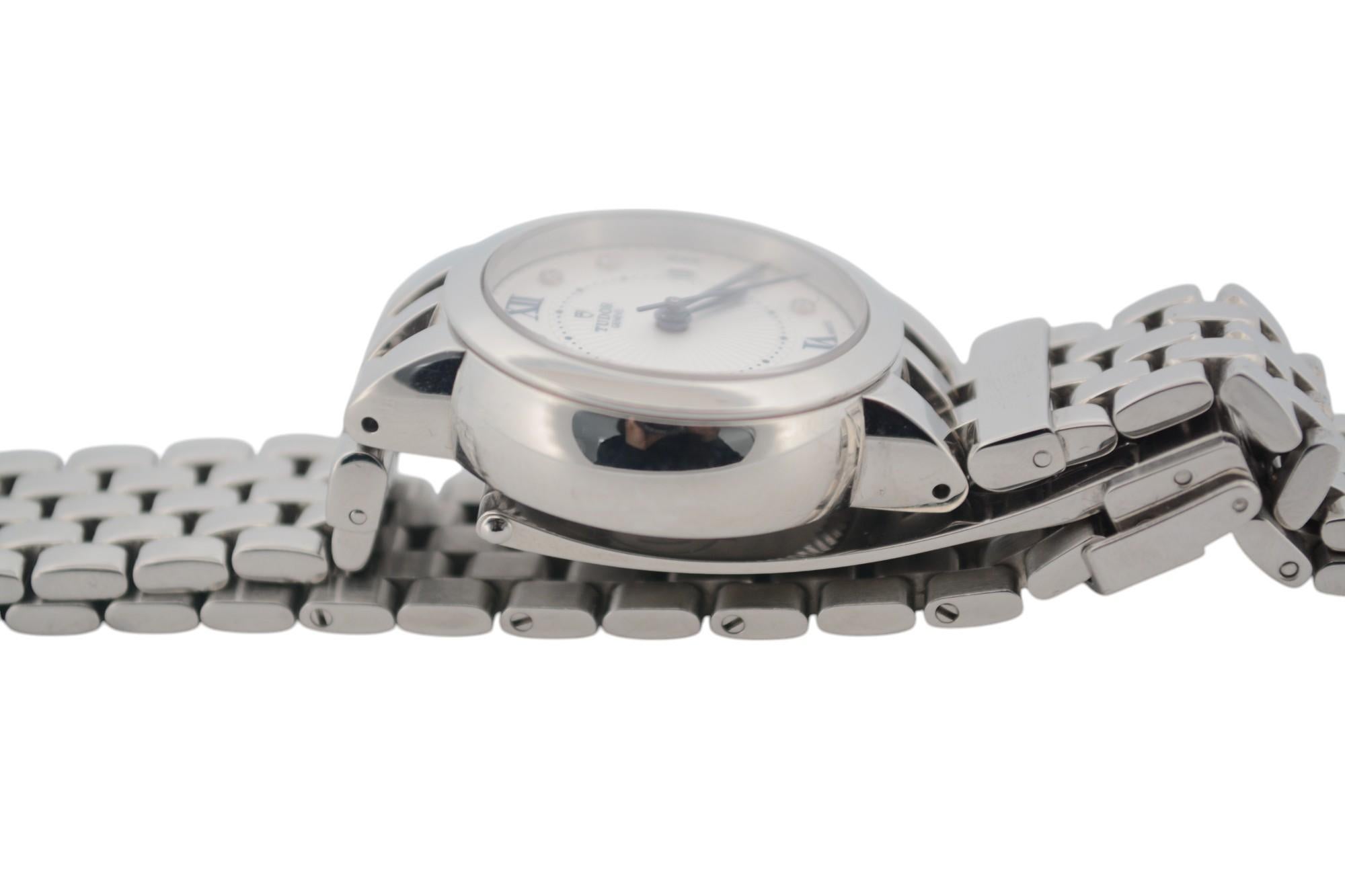 Tudor Clair De Rose Date 26mm Steel White Dial Box+Papers 2021 Ref: 35200 For Sale 9