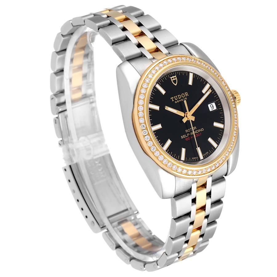 Tudor Classic Date Steel Yellow Gold Diamond Mens Watch 21023 Unworn In Excellent Condition For Sale In Atlanta, GA