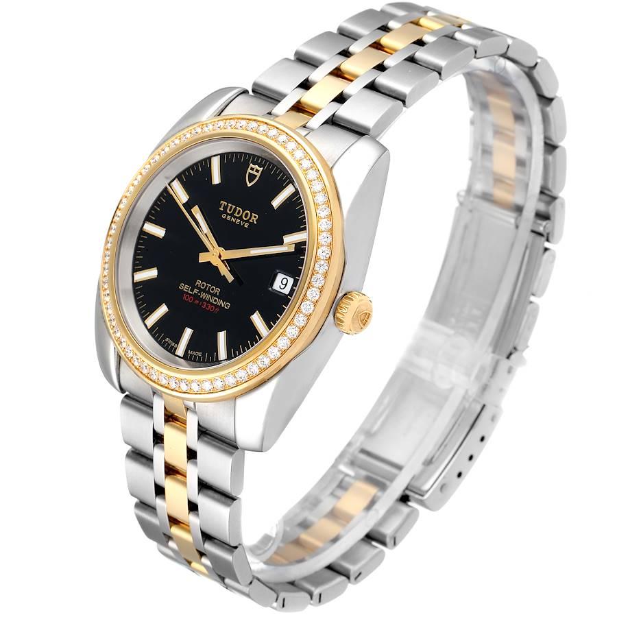 Men's Tudor Classic Date Steel Yellow Gold Diamond Mens Watch 21023 Unworn For Sale