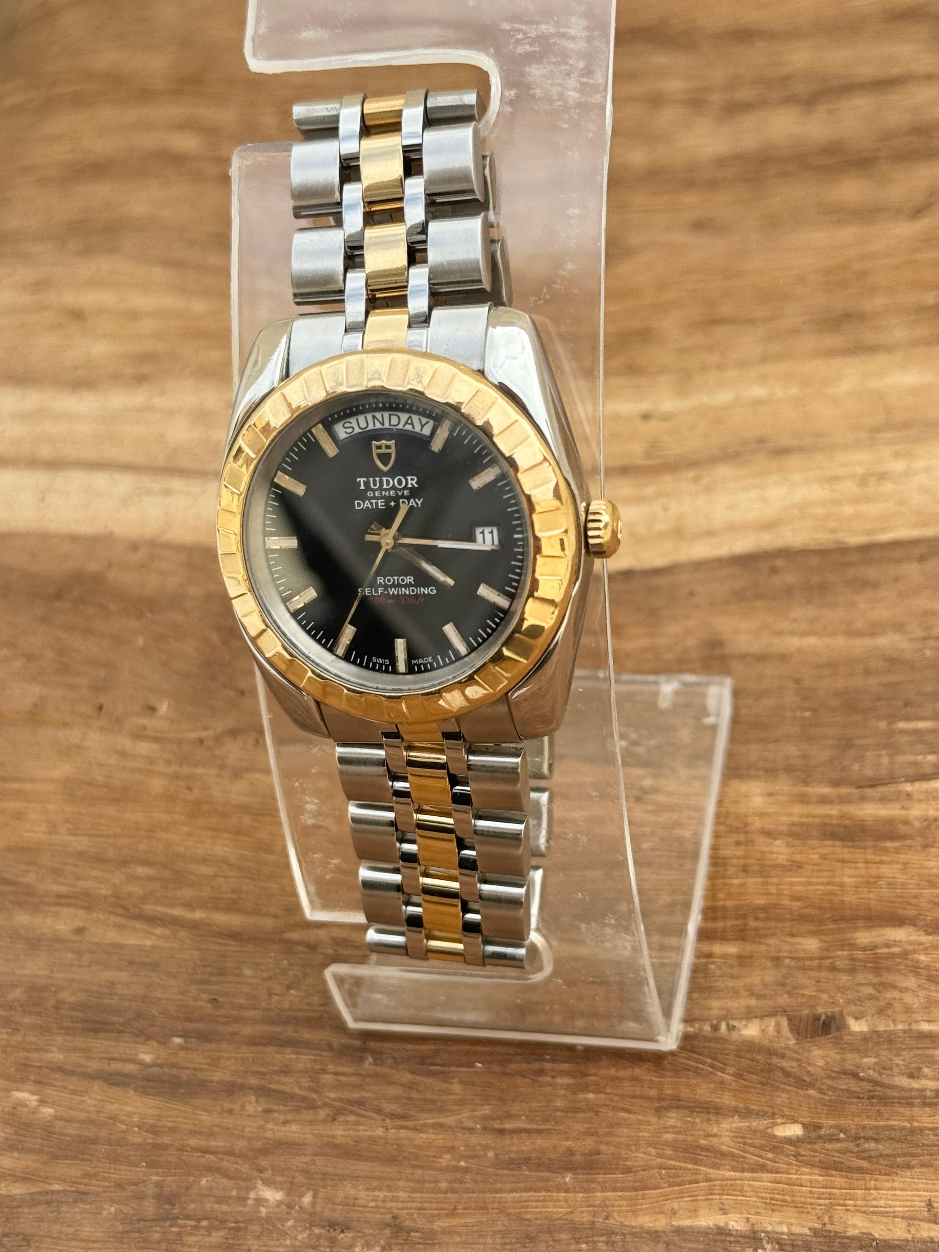 Tudor Classic Day Date 23013 Black Dial Watch For Sale 12