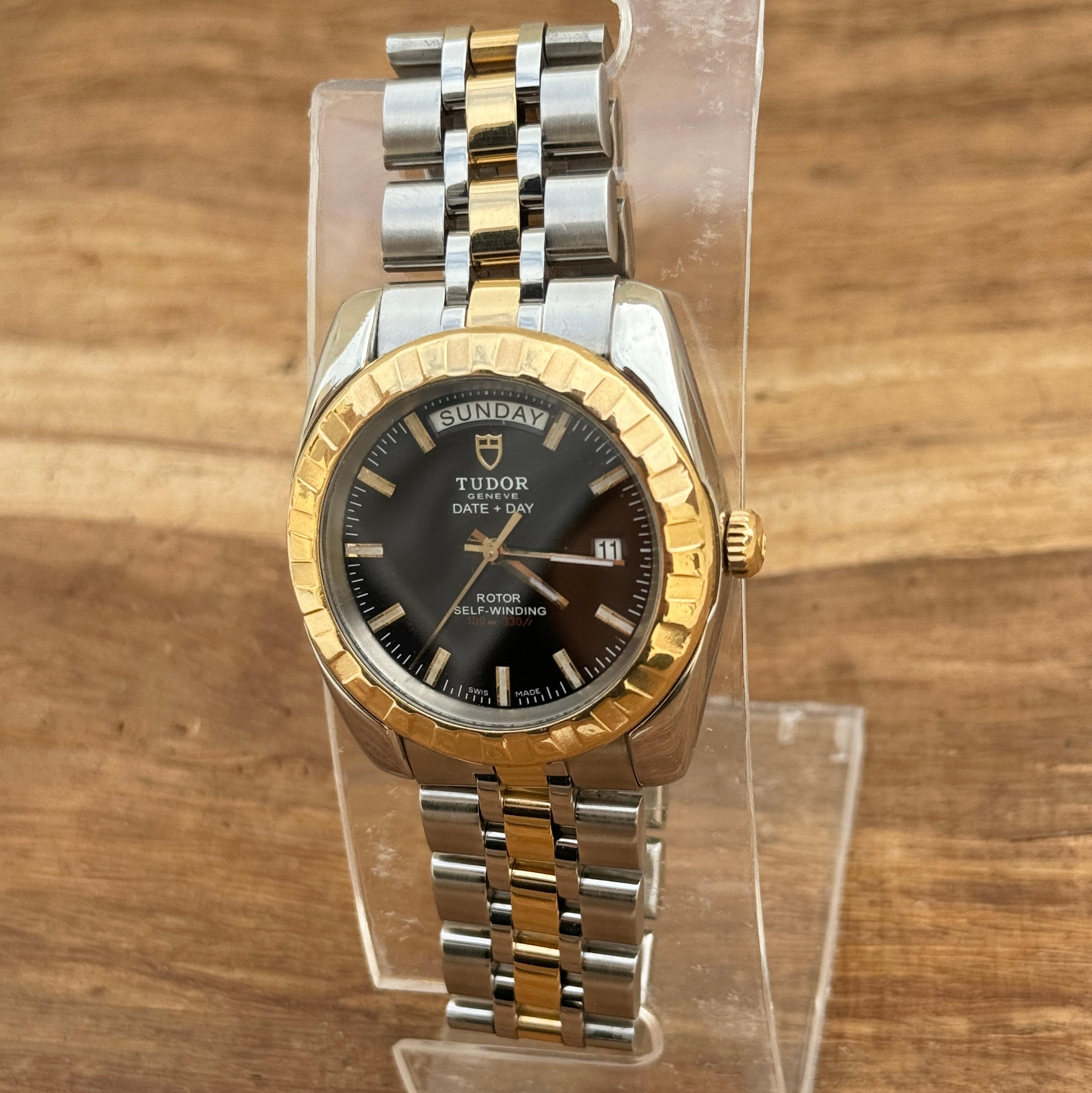 Tudor Classic Day Date 23013 Black Dial Watch For Sale 13