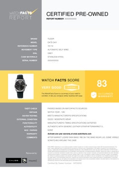 Tudor Date-Day 7017/0, Case, Certified and Warranty