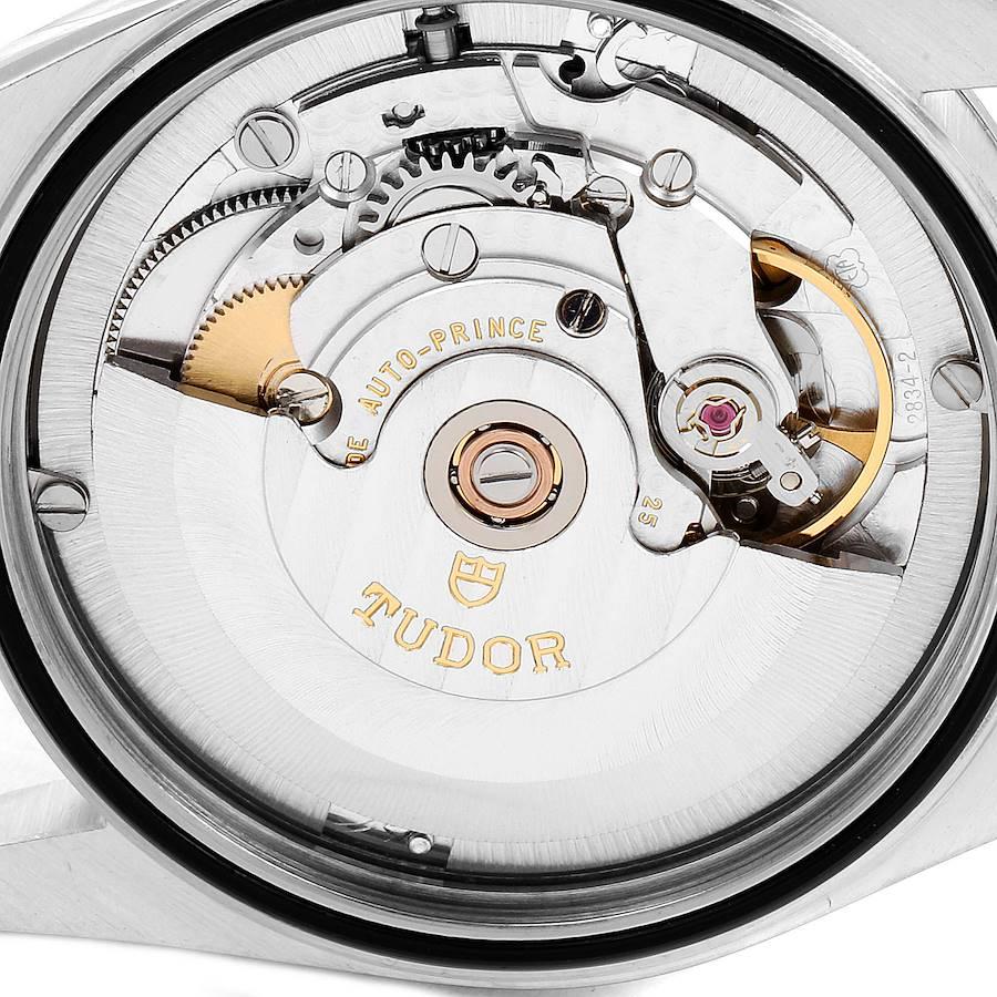 Tudor Day Date Linen Dial Steel Yellow Gold Diamond Watch 76213 Box Papers For Sale 1