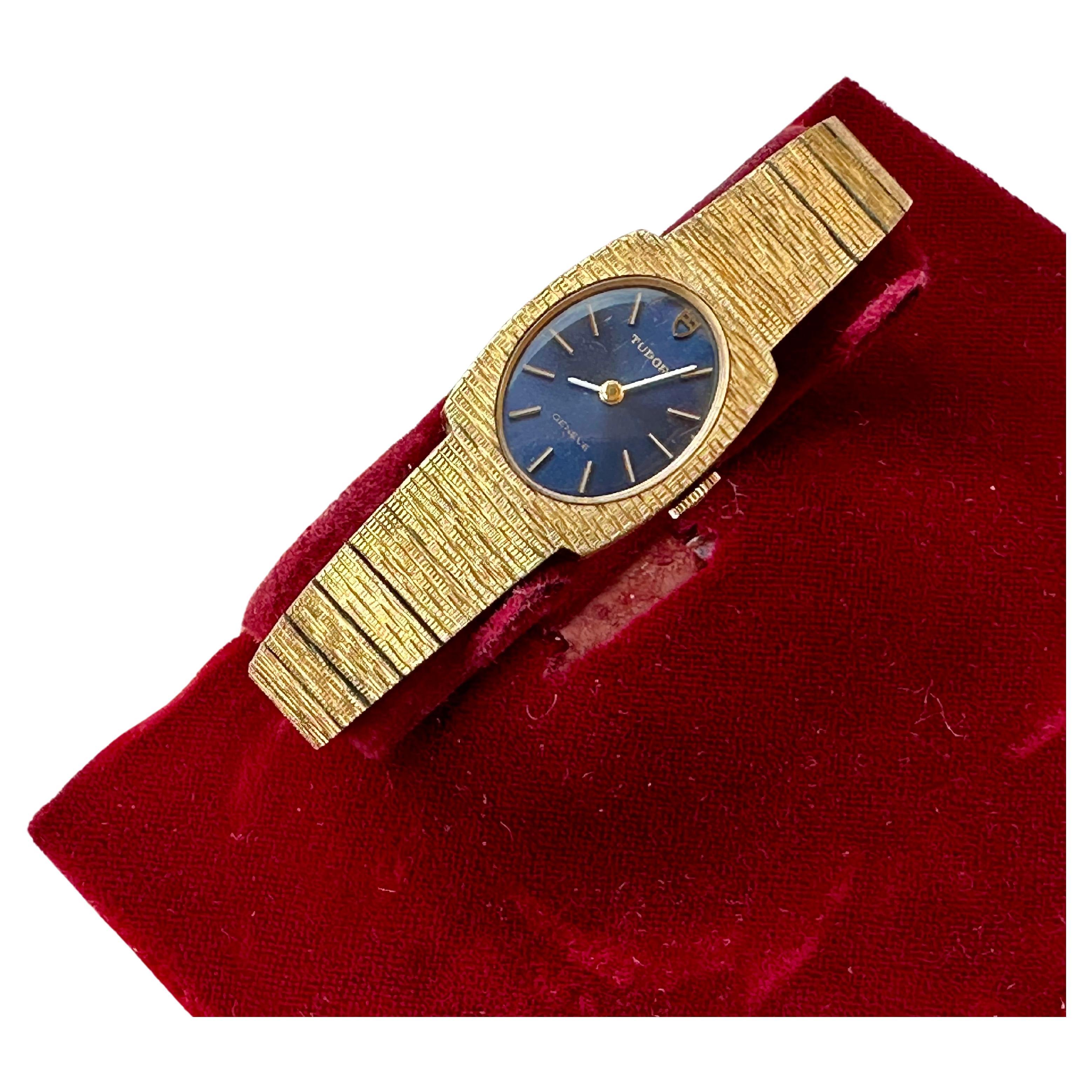 Tudor Geneve Luxury Ref 9561 Gold Plated Watch Full Set For Sale