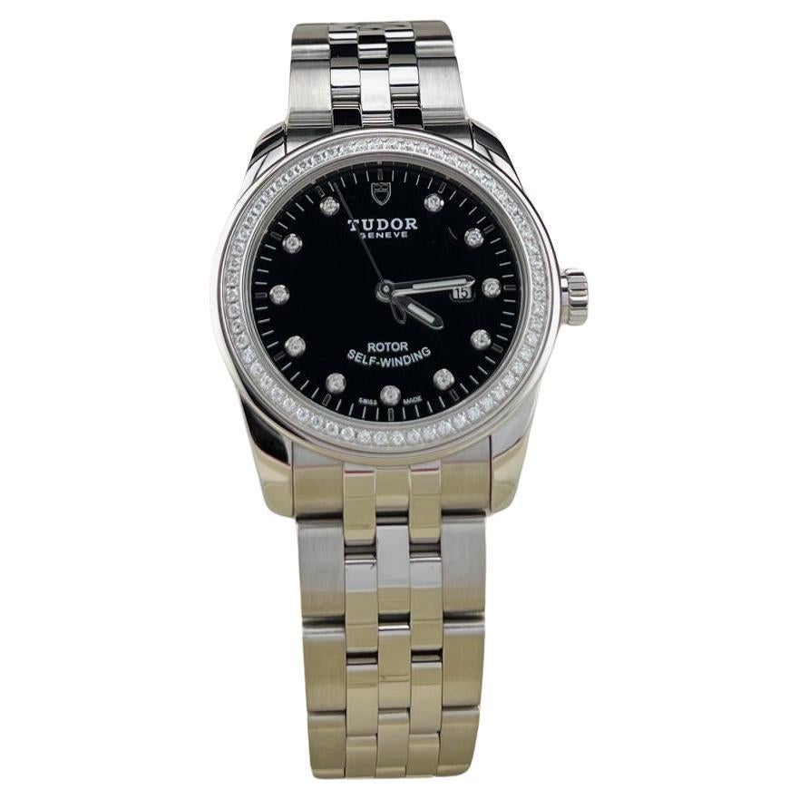Tudor Glamour Date 53020 31mm Fabrik Diamond Dial Diamond Lünette Box Papiere