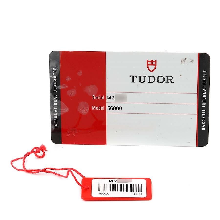 Tudor Glamour Day Date Steel Silver Dial Men's Watch 56000 Card For Sale 7