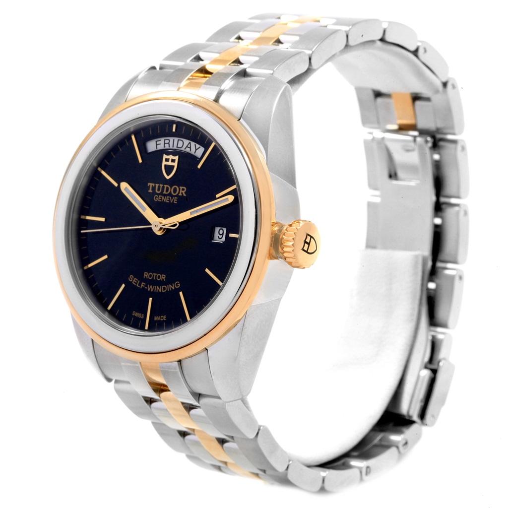 Tudor Glamour Day Date Steel Yellow Gold Men’s Watch 56003 Box Papers For Sale 2